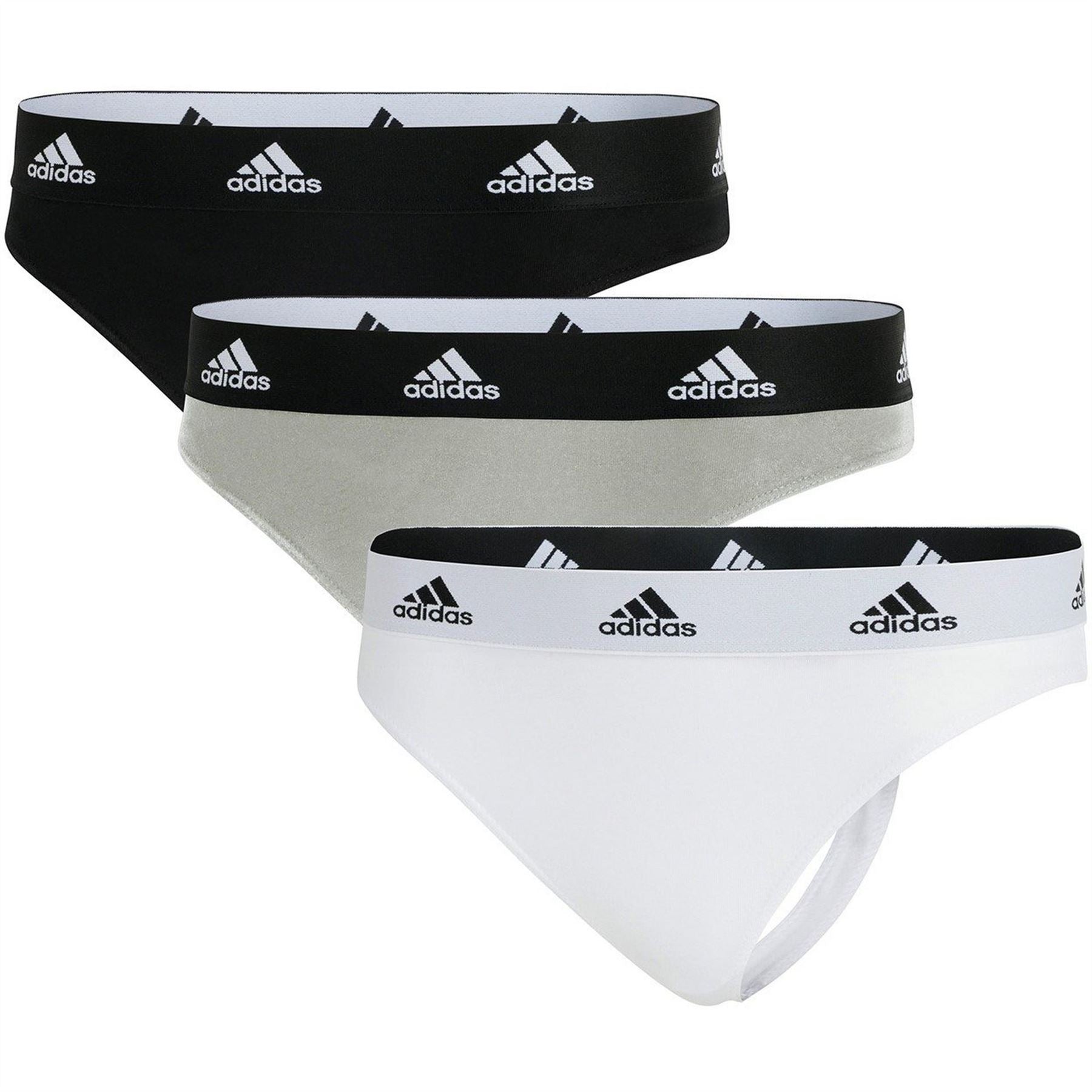 adidas 3 Pack Plain Design Thong