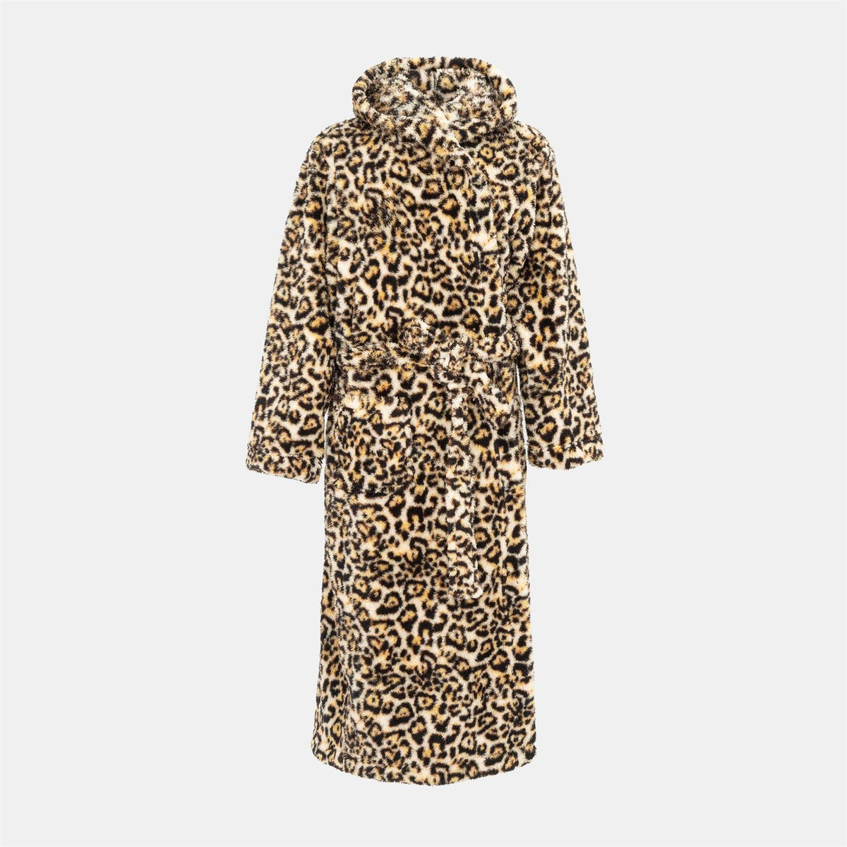 Linea Womens Fleece Robe Leopard Pattern