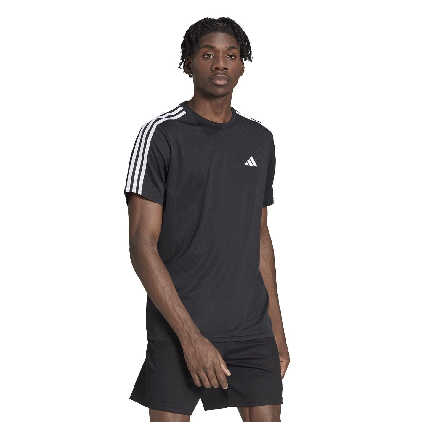 adidas Mens 3 Stripe Essentials Training T-Shirt
