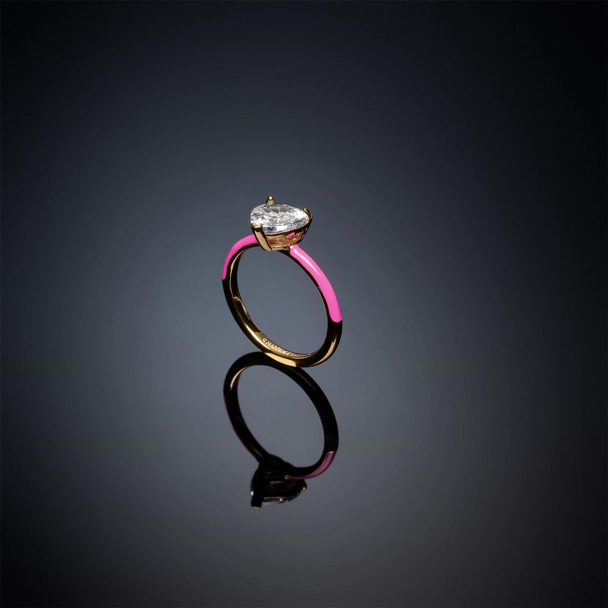 Chiara Ferragni Cubic Zirconia Band Ring with Enamel