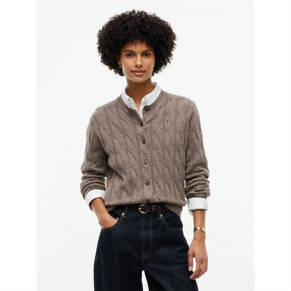 Tommy Hilfiger Wool Cbl Cardi Ld64