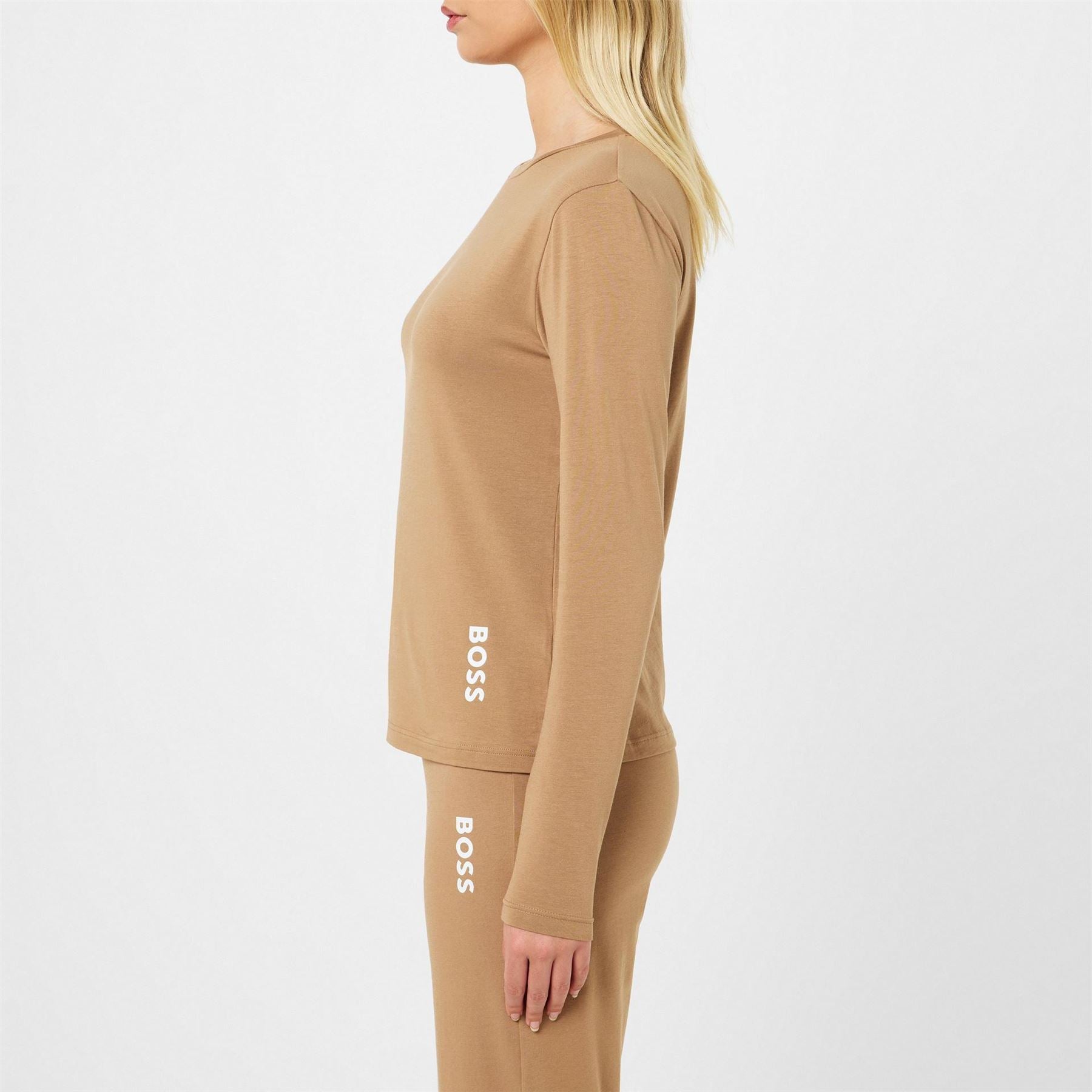 Boss Crew Neck Long Sleeve Relaxed Fit Pyjama Set