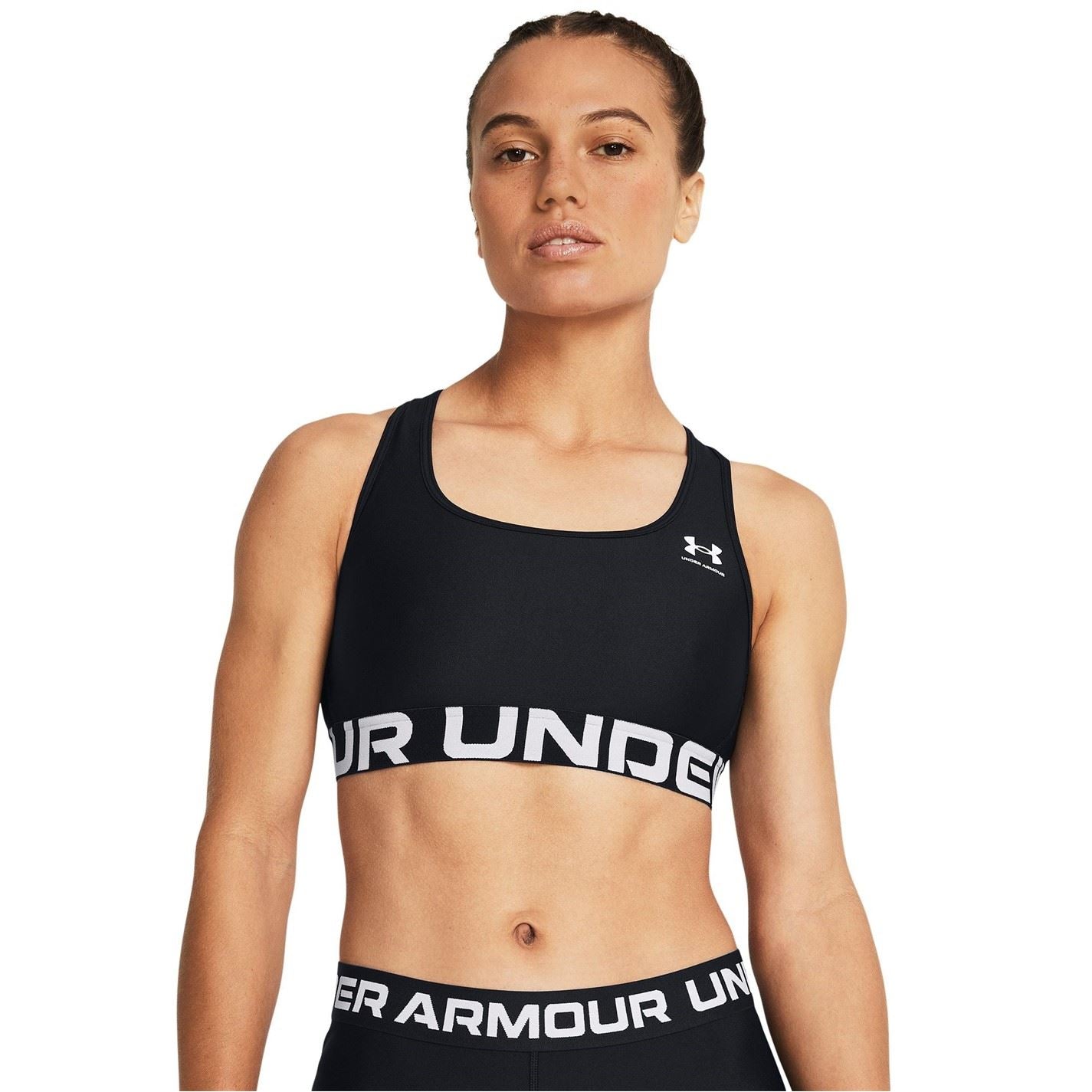 Under Armour Womens Armour Heatgear® Armour Mid Branded Sports Bra