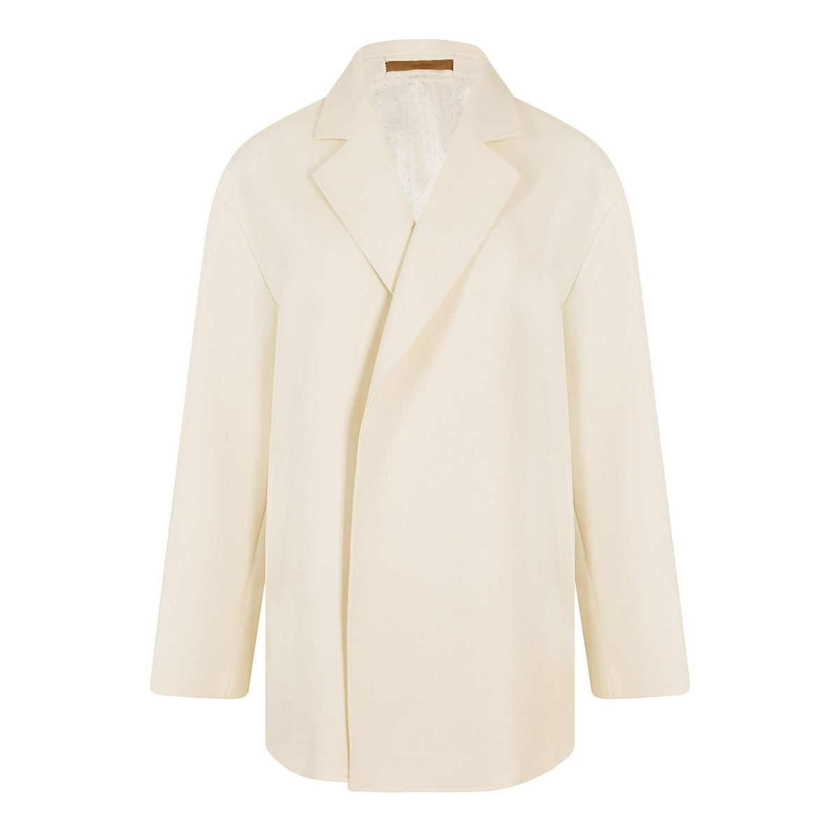 Boss Solid Patterned Lapel Collared Over Coat