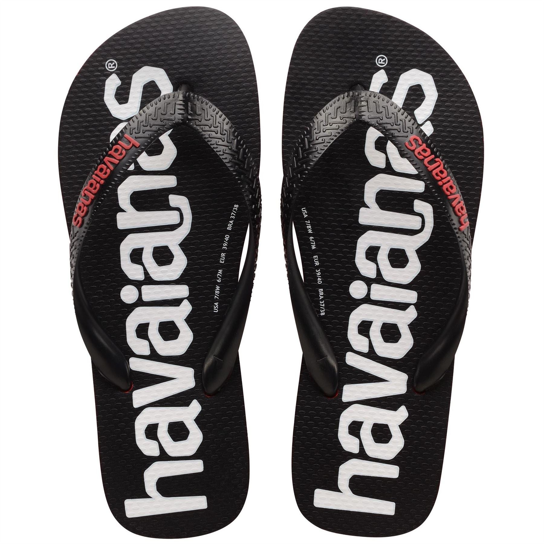 Havaianas Womens Hav. Top Logomania 2 Navy Blue 39 4 Flip Flops