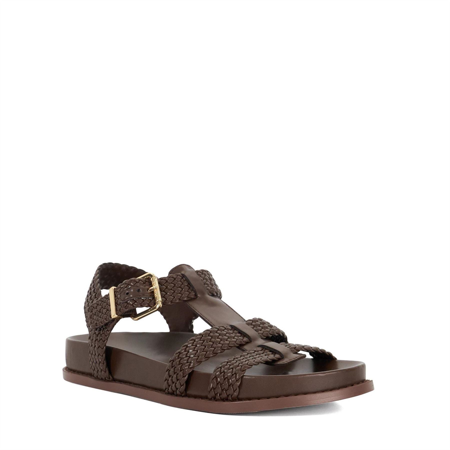 Dune London Lo Looking Open Toe Flat Gladiator Sandals