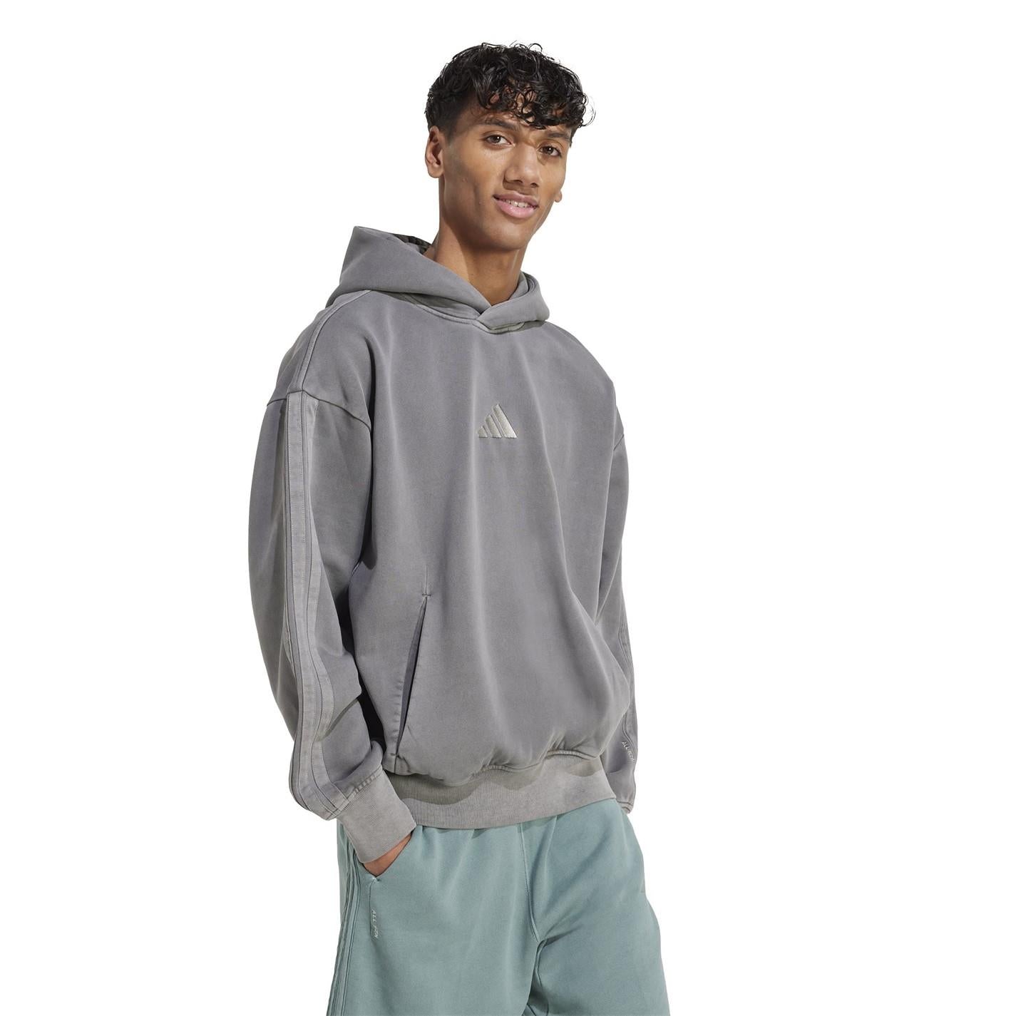 adidas Mens All Szn Fleece Washed Hoodie