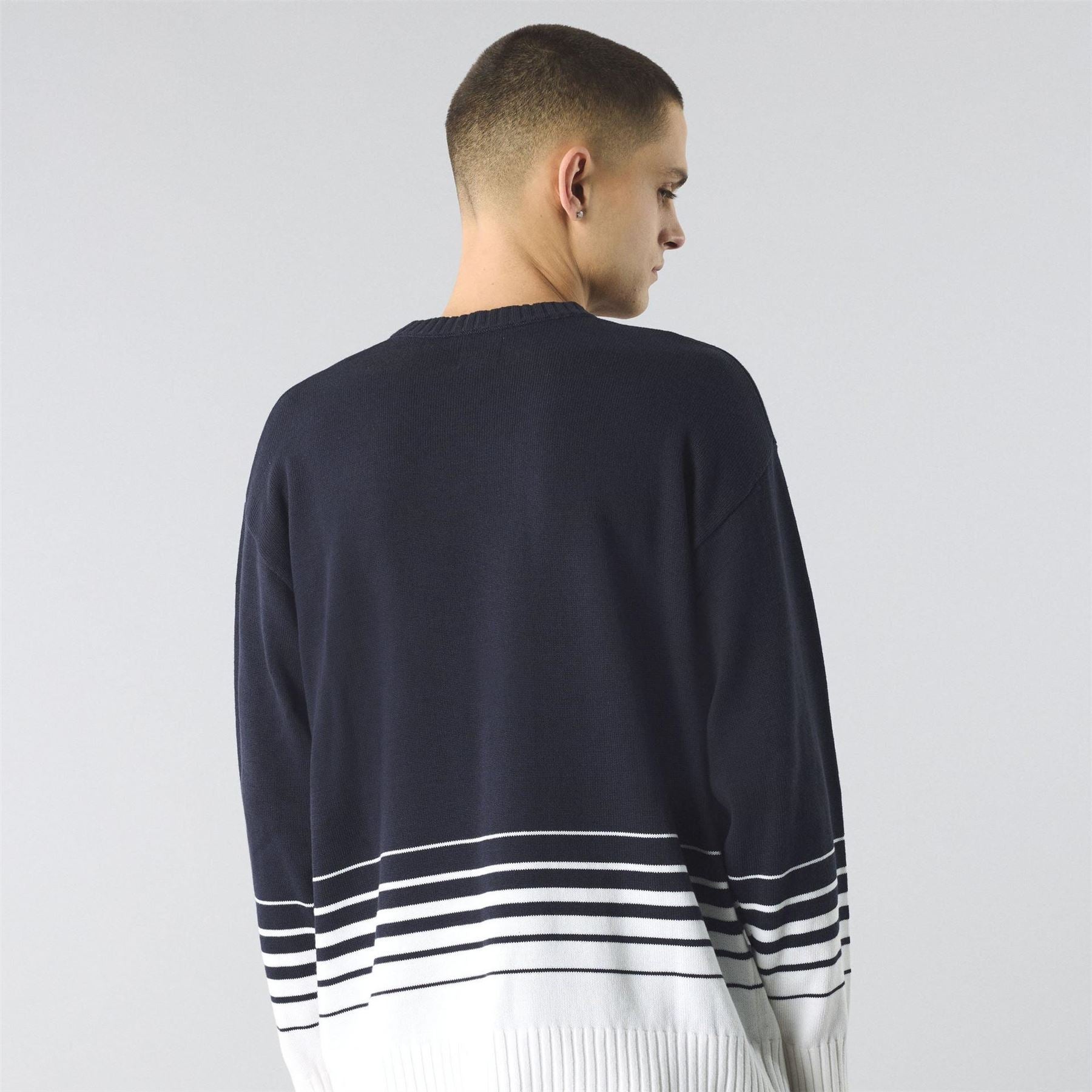 Pretty Green Crew Neck Relaxed Fit Knit Sweater