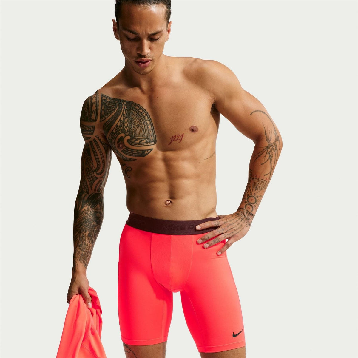 Nike Pro Long Dri Fit Compression Gym Shorts