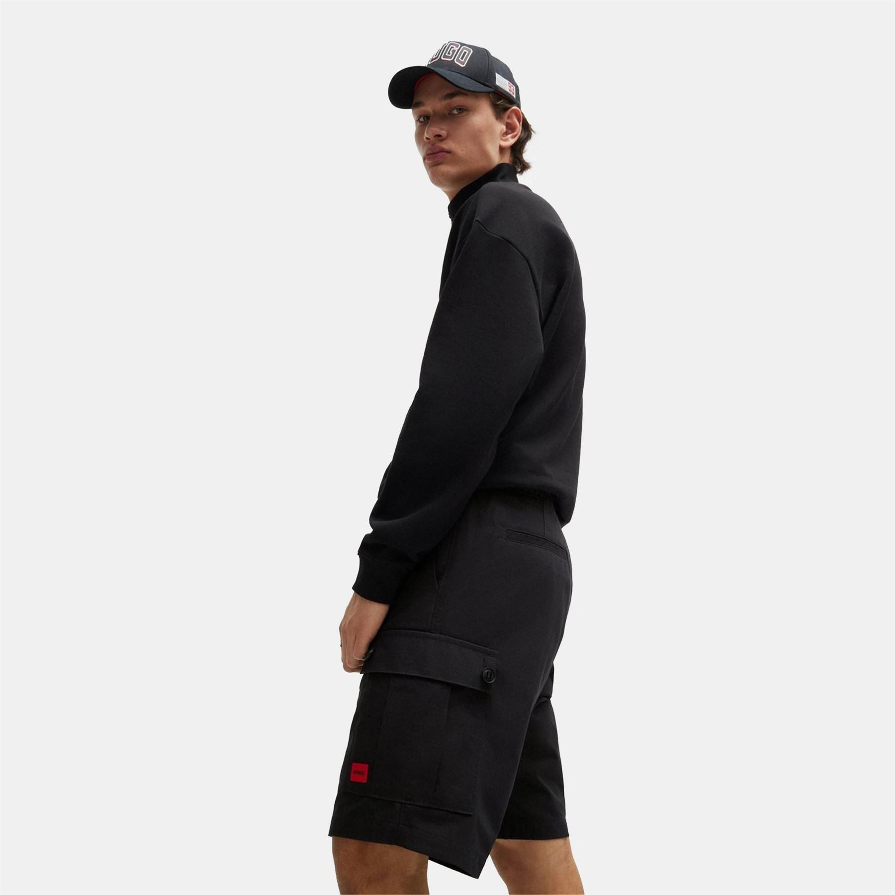 Hugo Logo Cotton Cargo Shorts