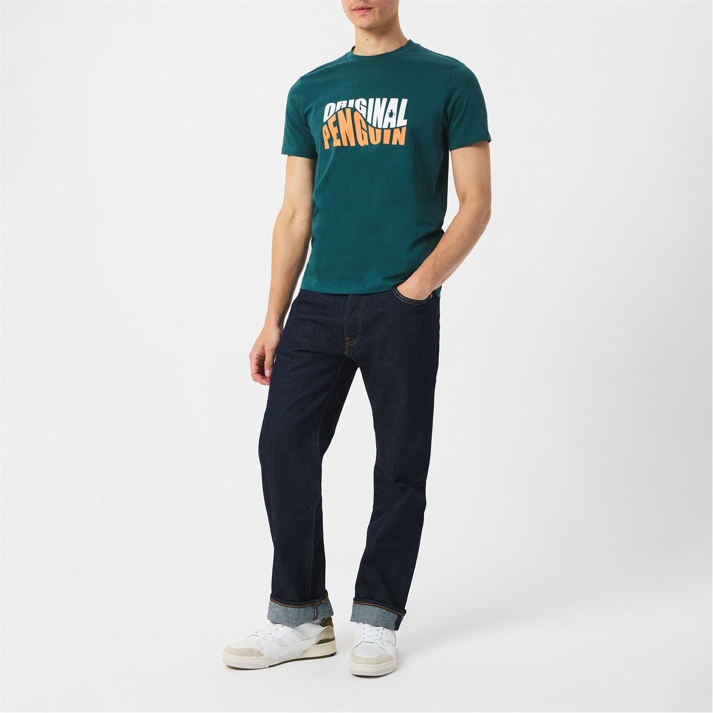 Original Penguin Penguin Lettering Crew Neck T-Shirt