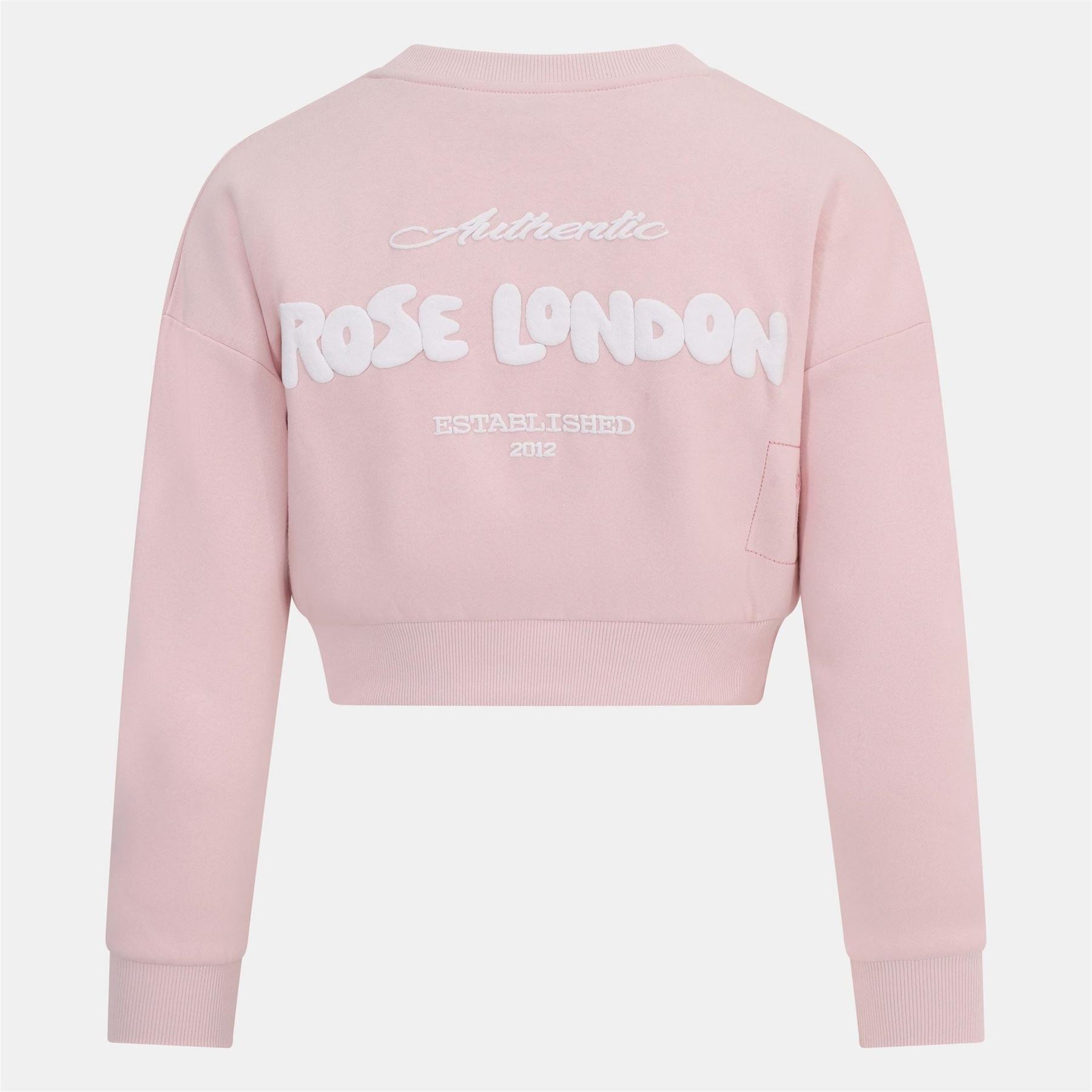 Rose London Crop Sweatshirt Junior Girls