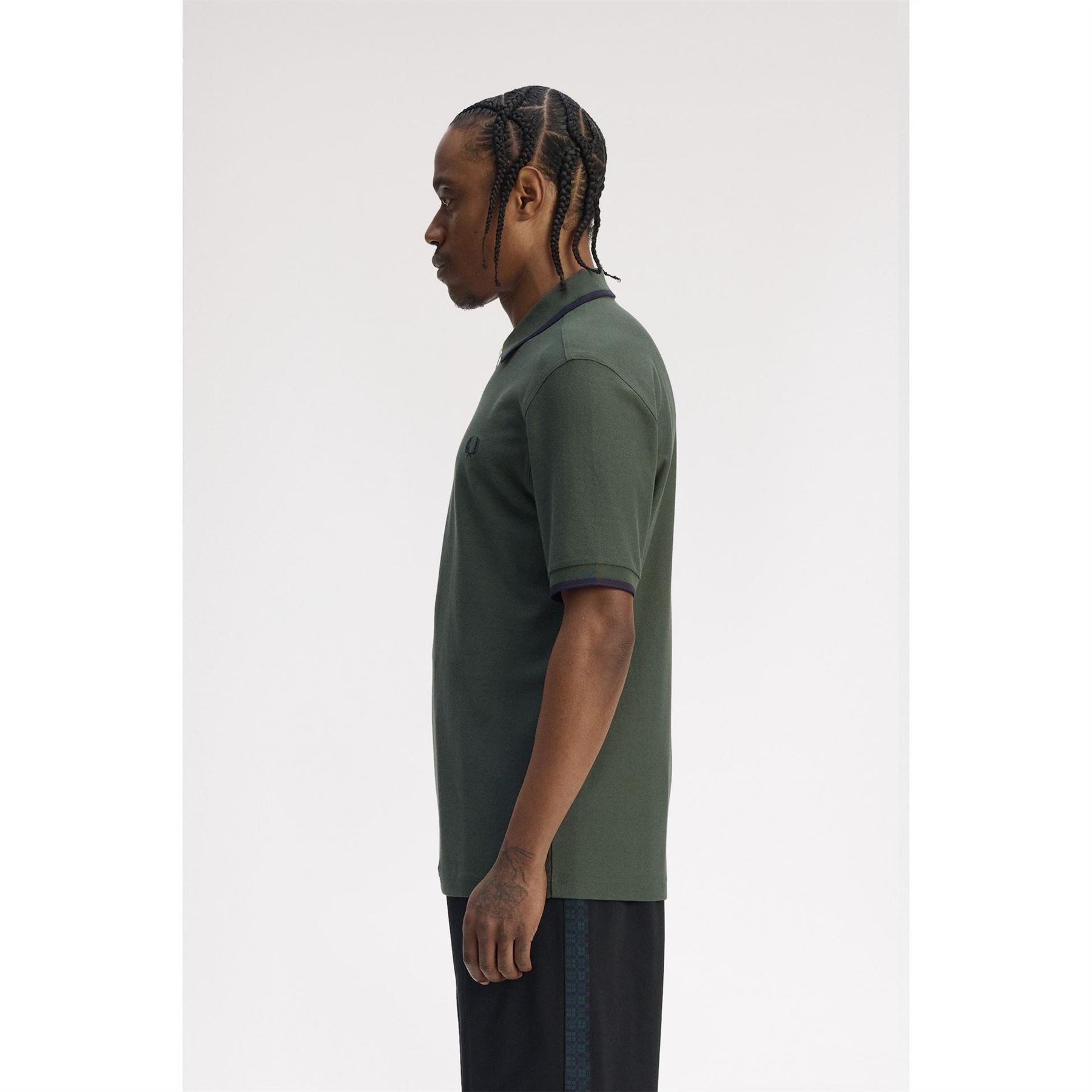 Fred Perry Crepe Zipped Short Sleeve Polo Shirt