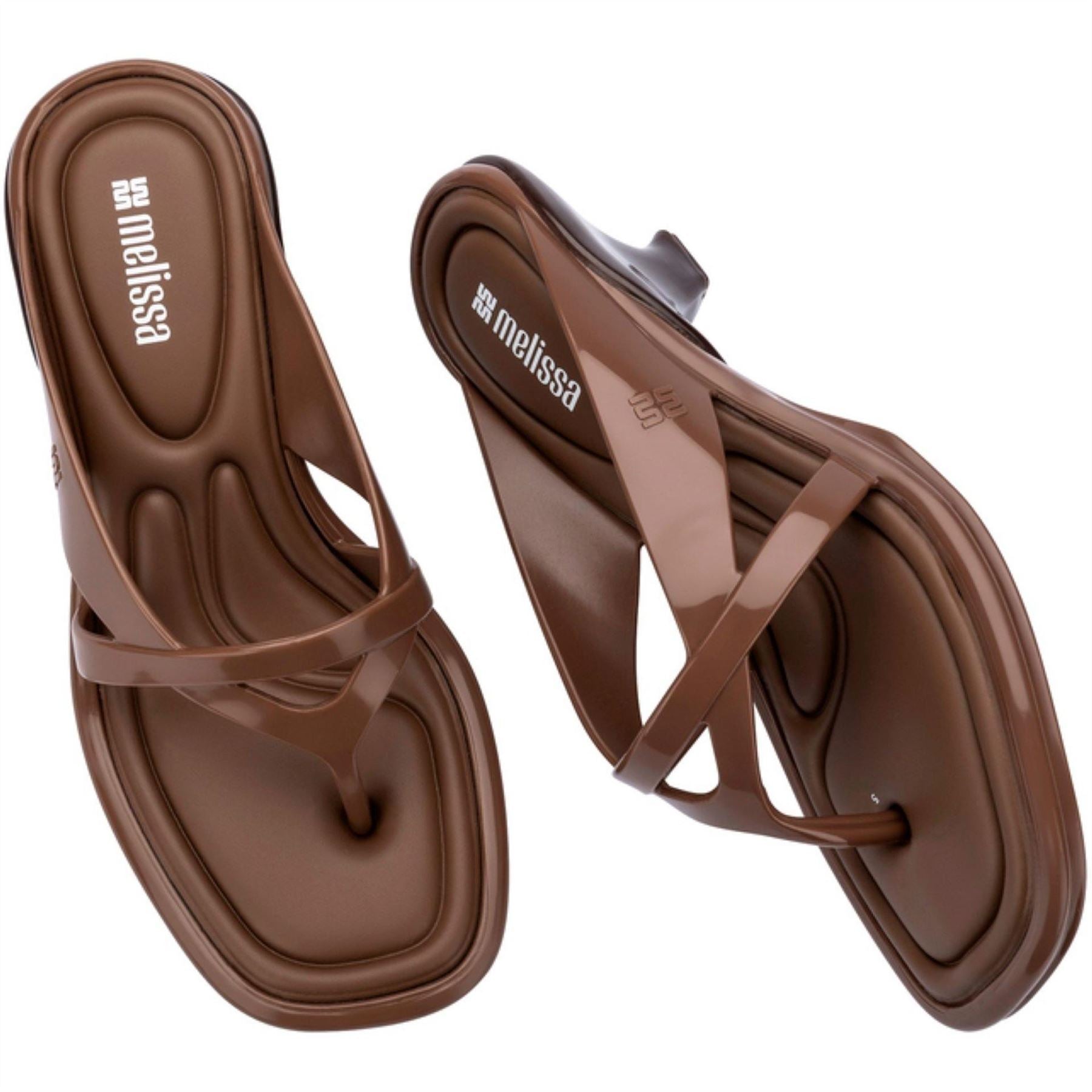 Melissa Layla Solid Patterned Toe Post Sandals