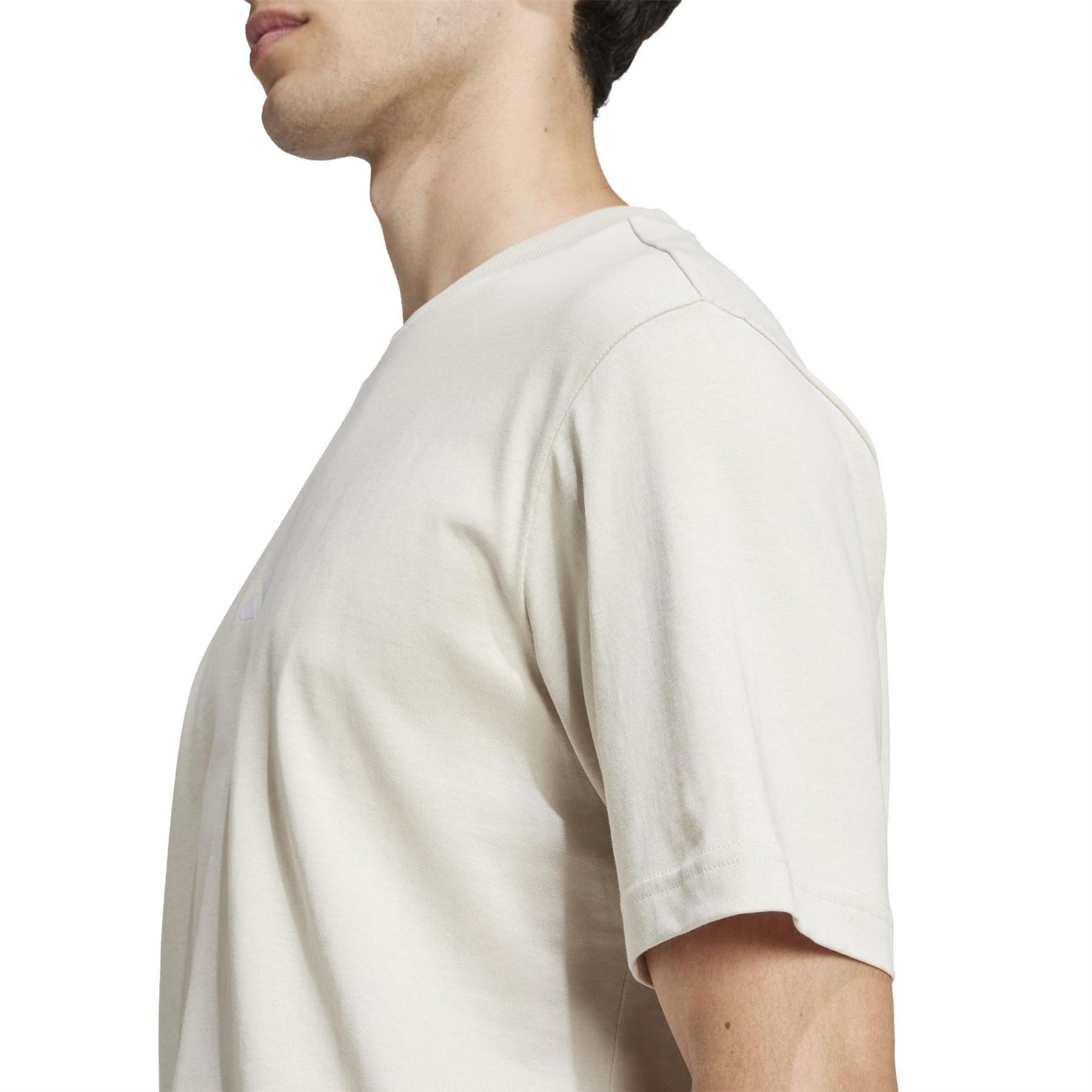 adidas Mens Essentials Single Jersey Linear Embroidered Logo T-Shirt