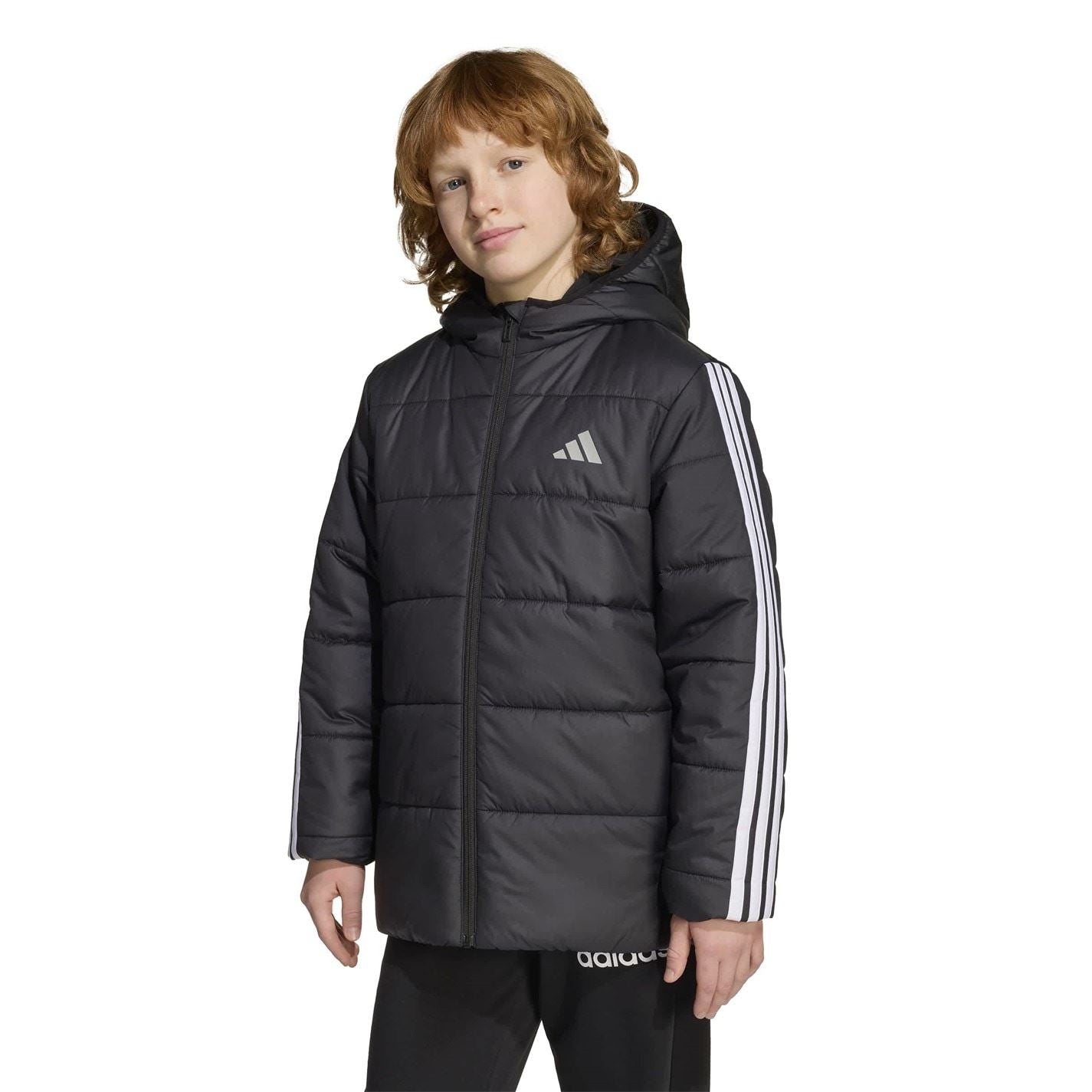 adidas Kids Essentials 3S Hooded Long Sleeve Puffer Jacket