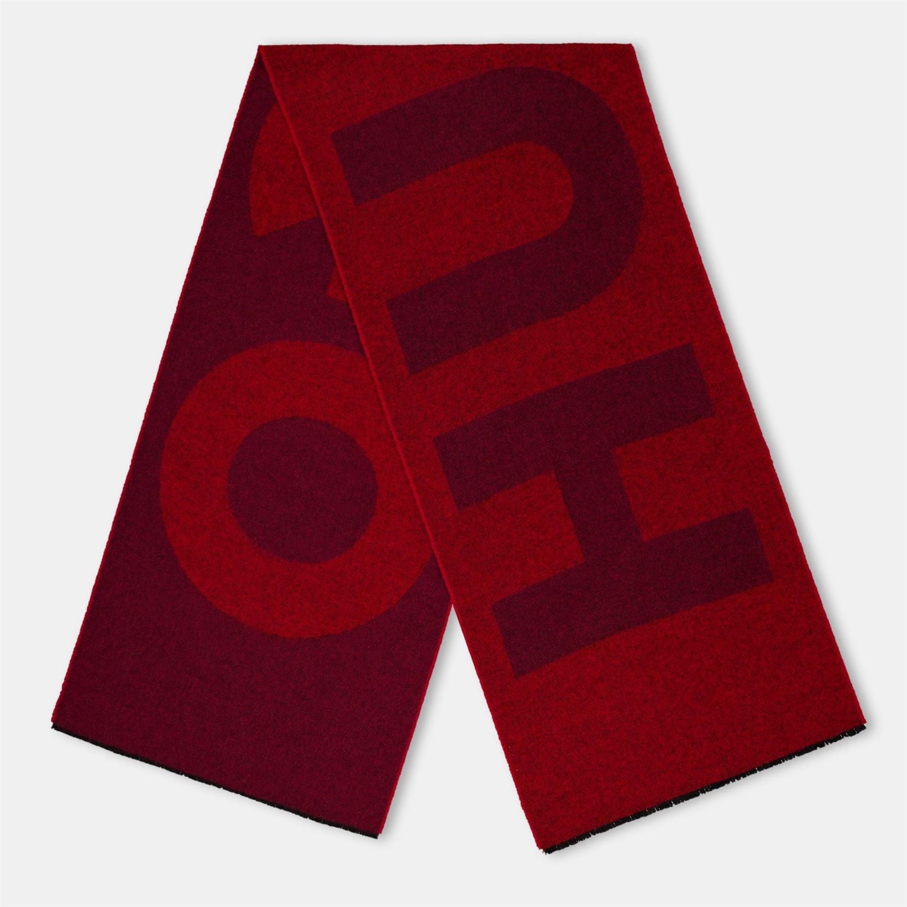 Hugo Lettering Graphic Print Oblong Scarf