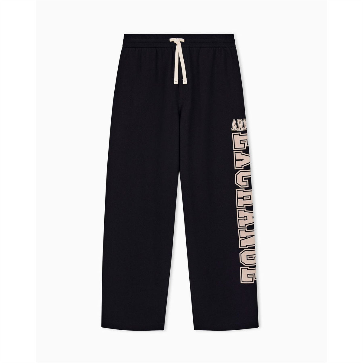 Armani Exchange Wordmark Logo Print Wide Leg Sweatpants