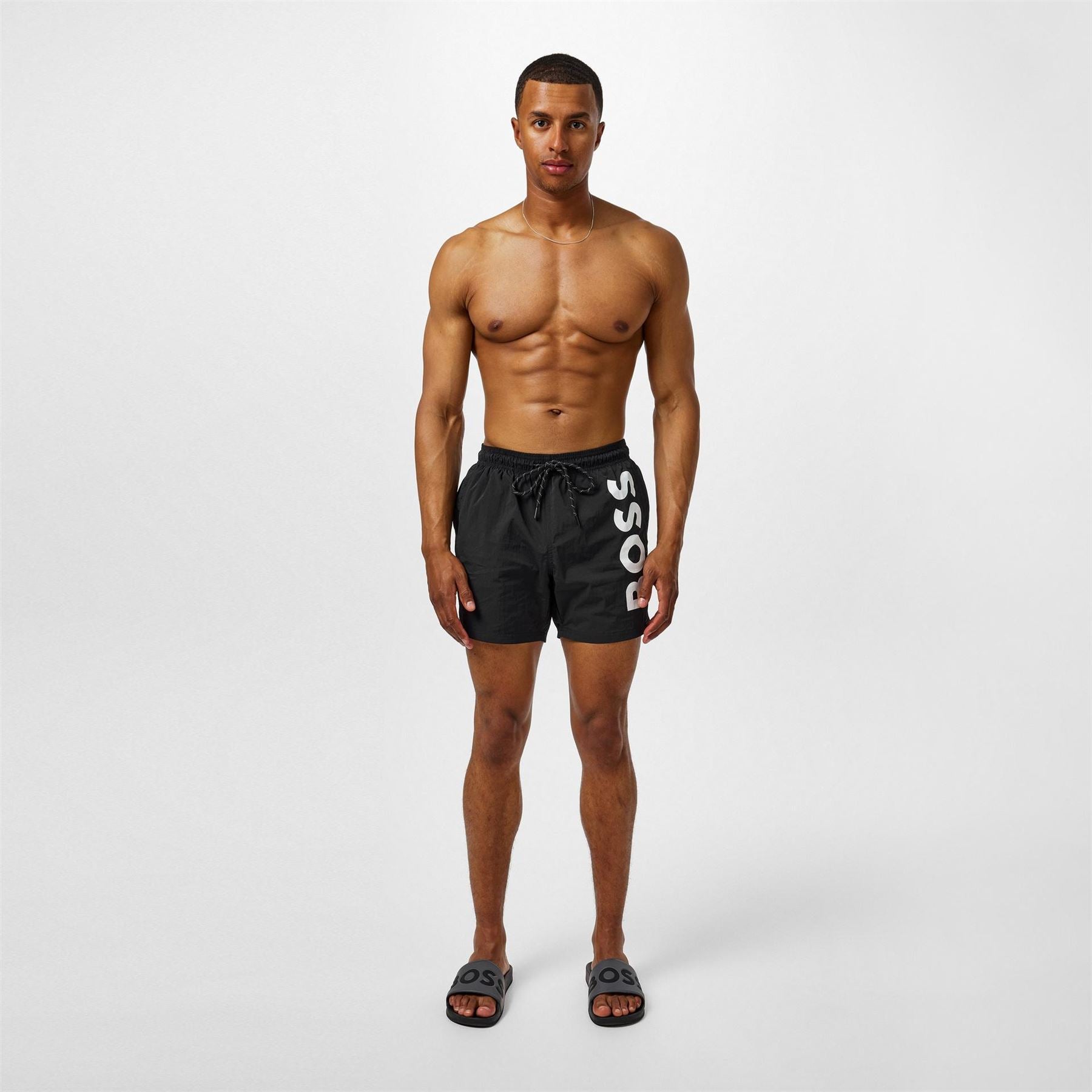 Boss Octopus Swim Shorts With Bold  Branding