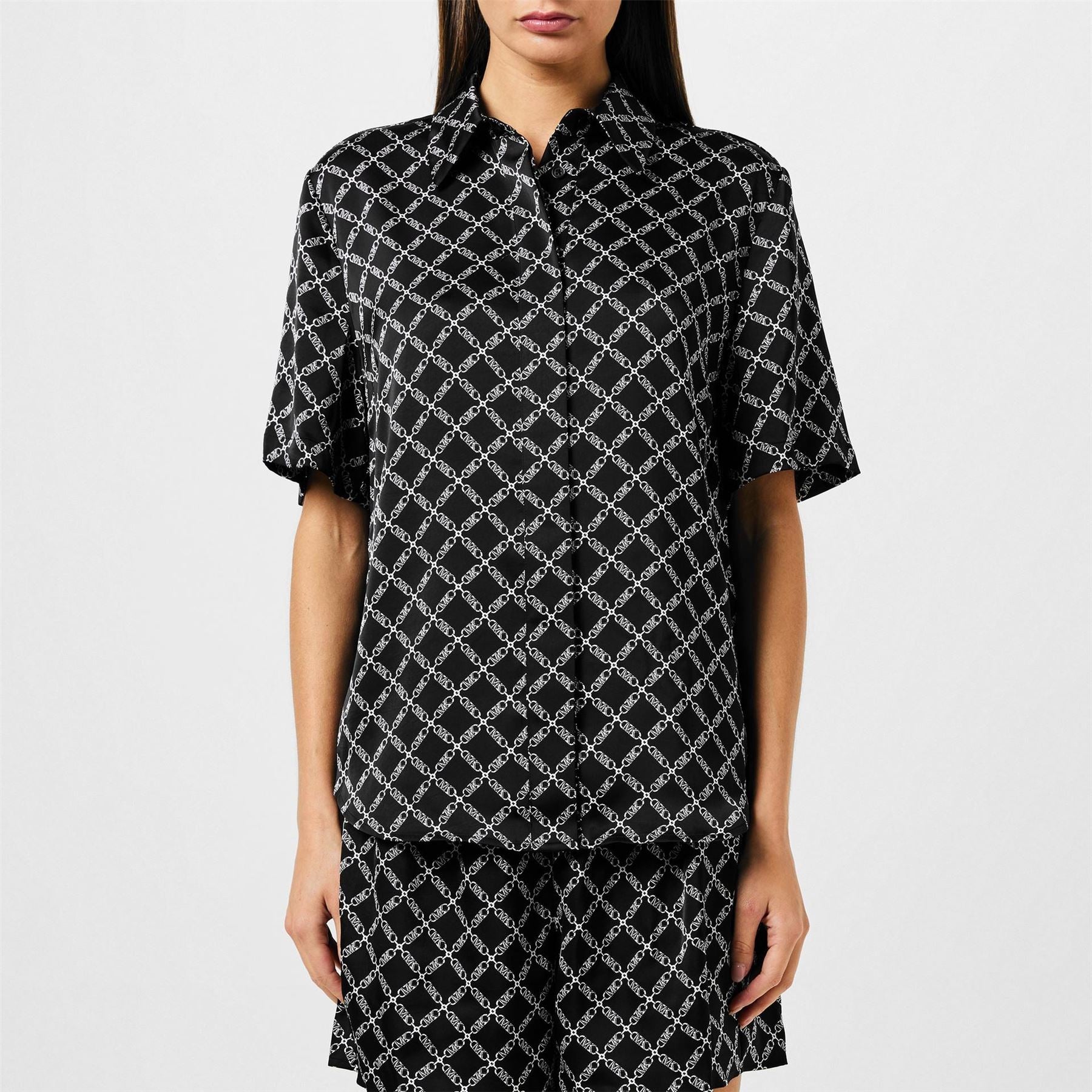 MICHAEL Michael Kors Empire Short Sleeve Patterned Shirt