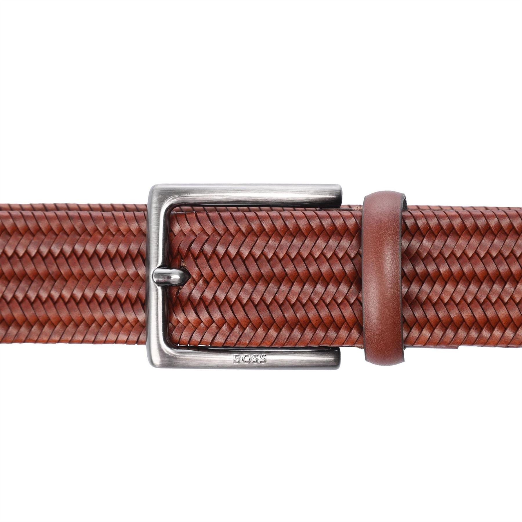 Boss Woven Leather Belt