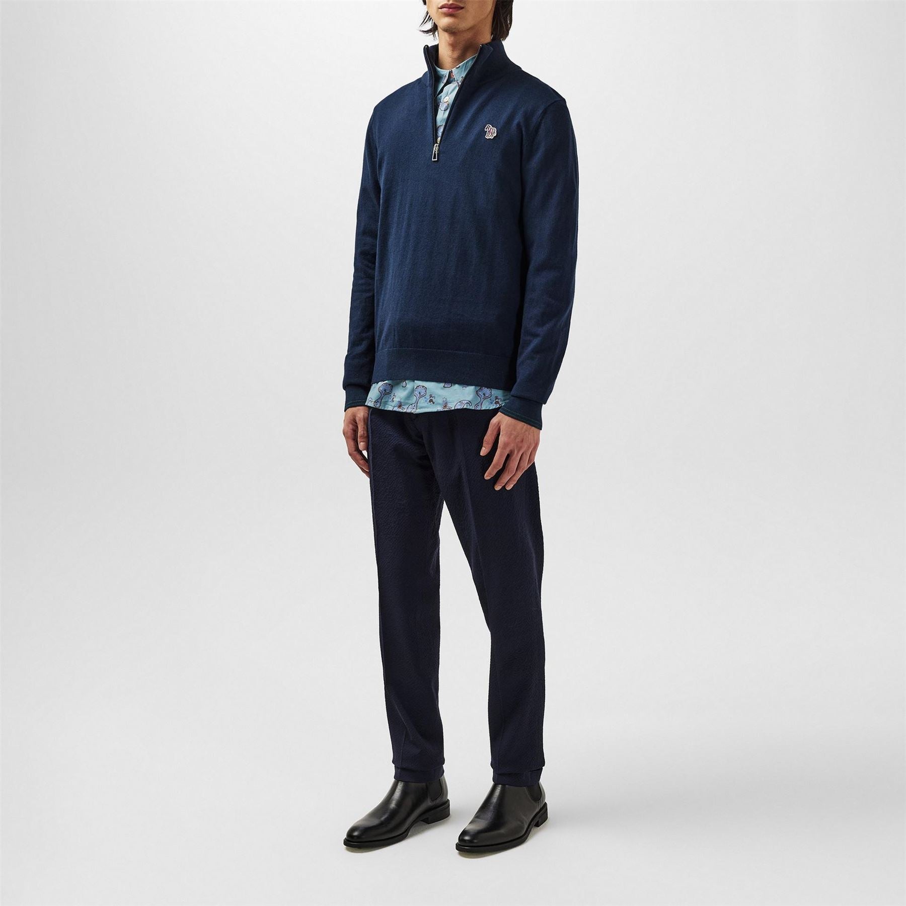 PS Paul Smith Logo Quarter Zip Sweater