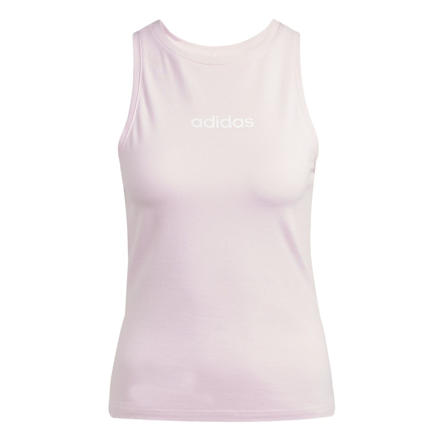 adidas Womens Essentials Linear Slim Cotton Tank Top