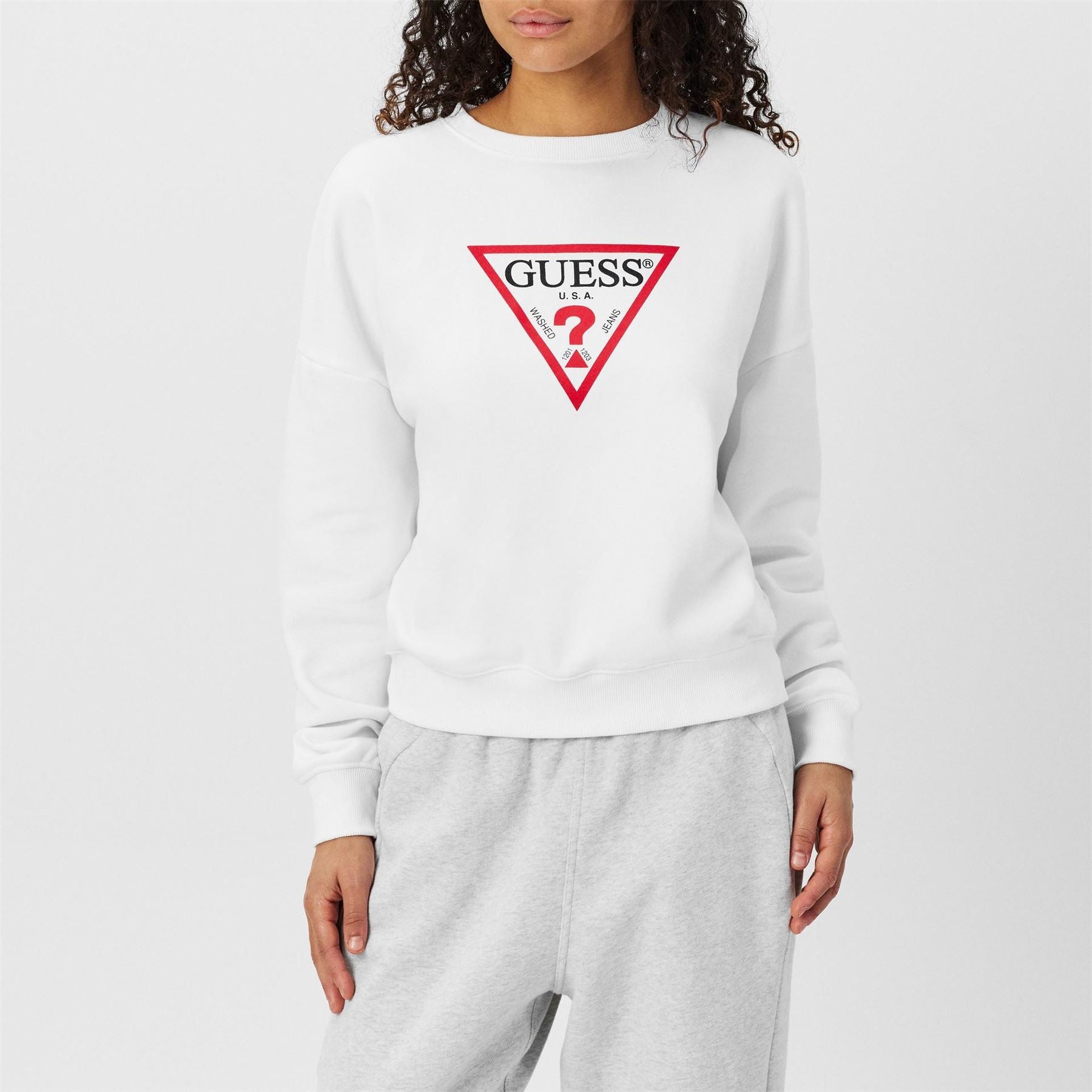 Guess Icon Crew Neck Relaxed Fit Sweater