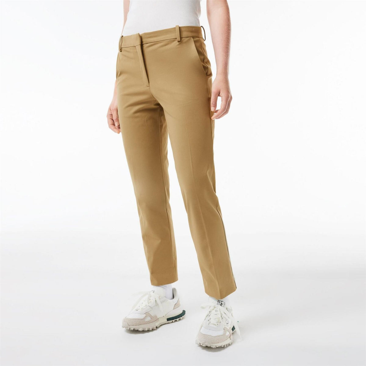 Lacoste Solid Patterned Regular Fit Chinos