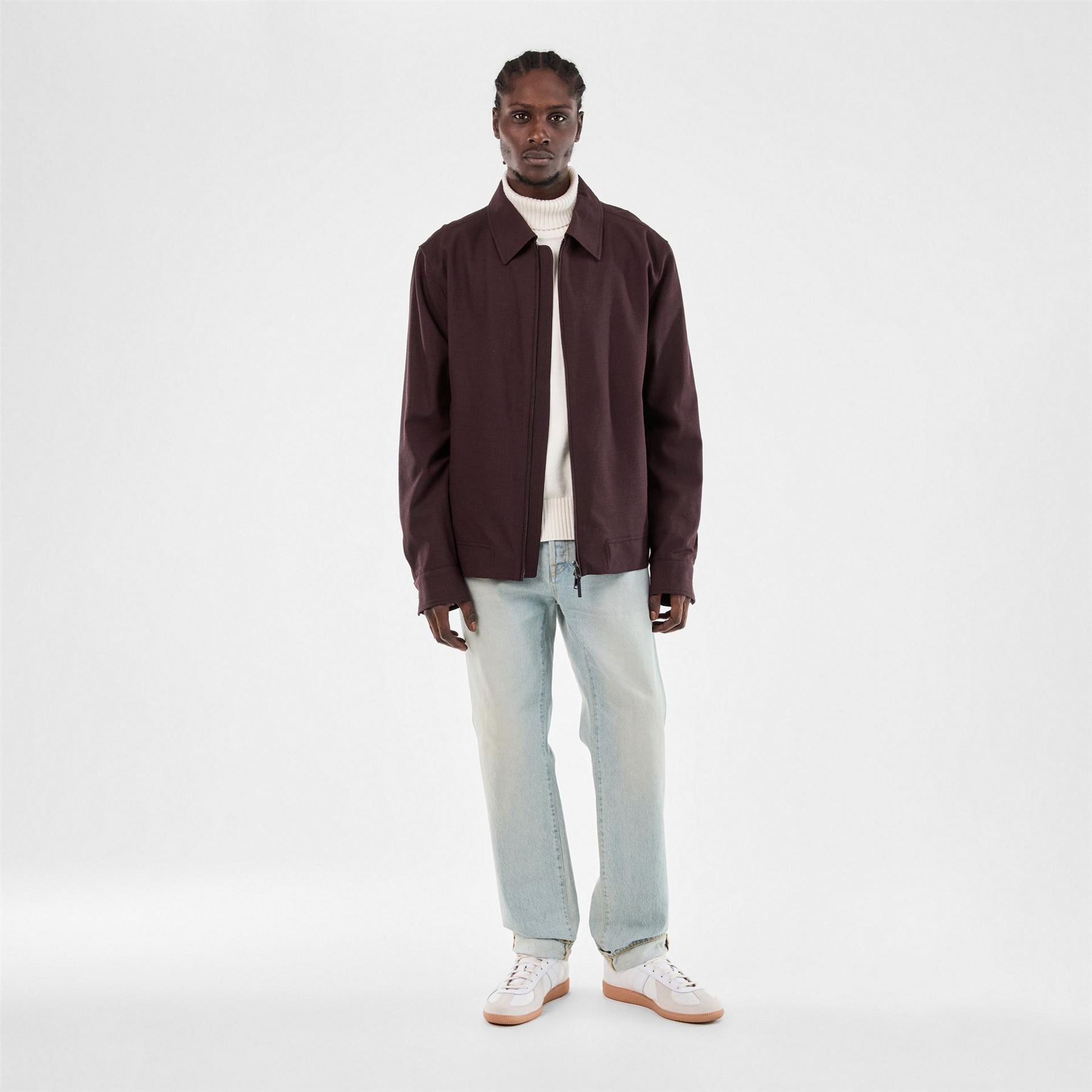 Boss Heston Wing Solid Patterned Snap Button Softshell Jacket