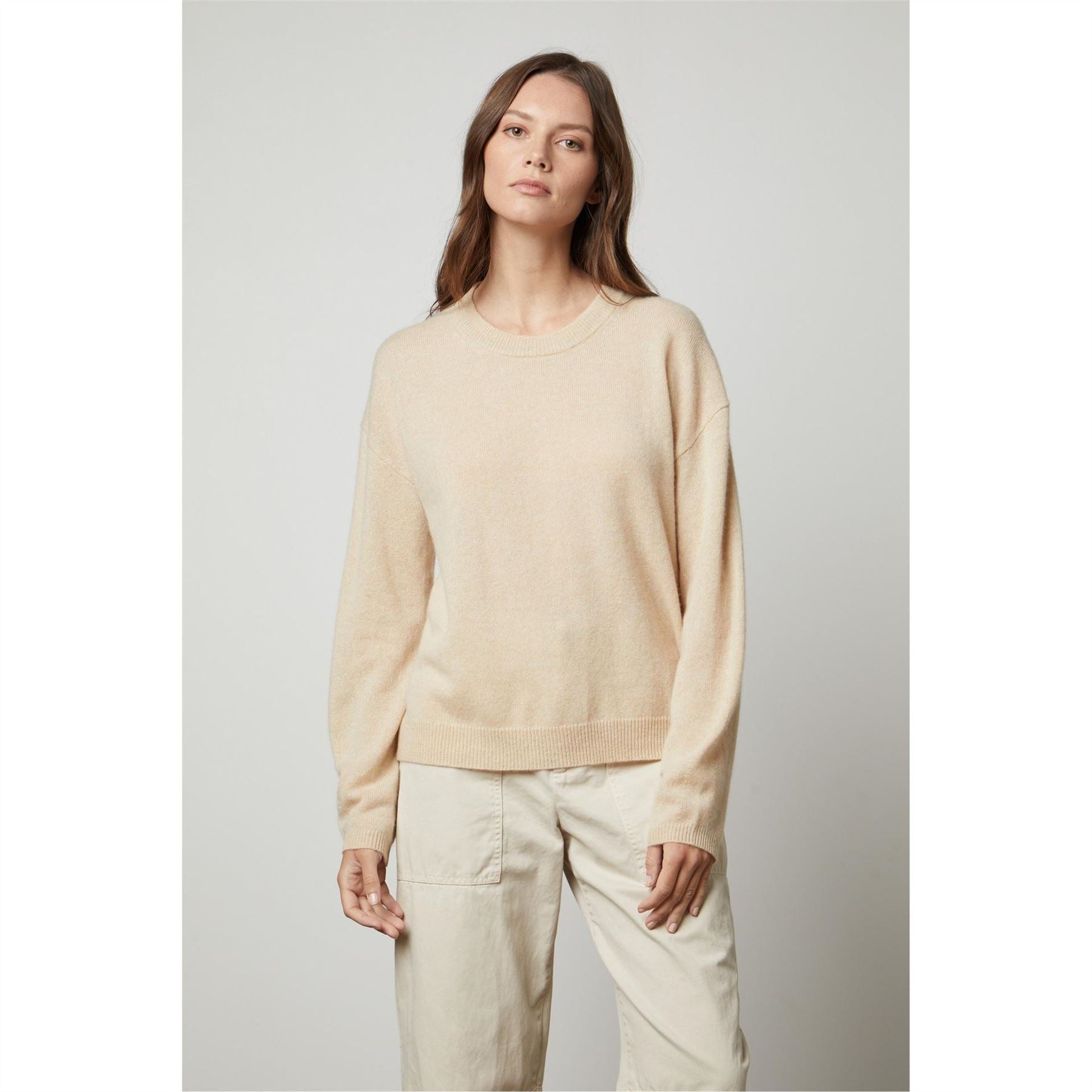 Velvet by Graham and Spencer Regular Fit Drop Shoulder Long Sleeve Sweater