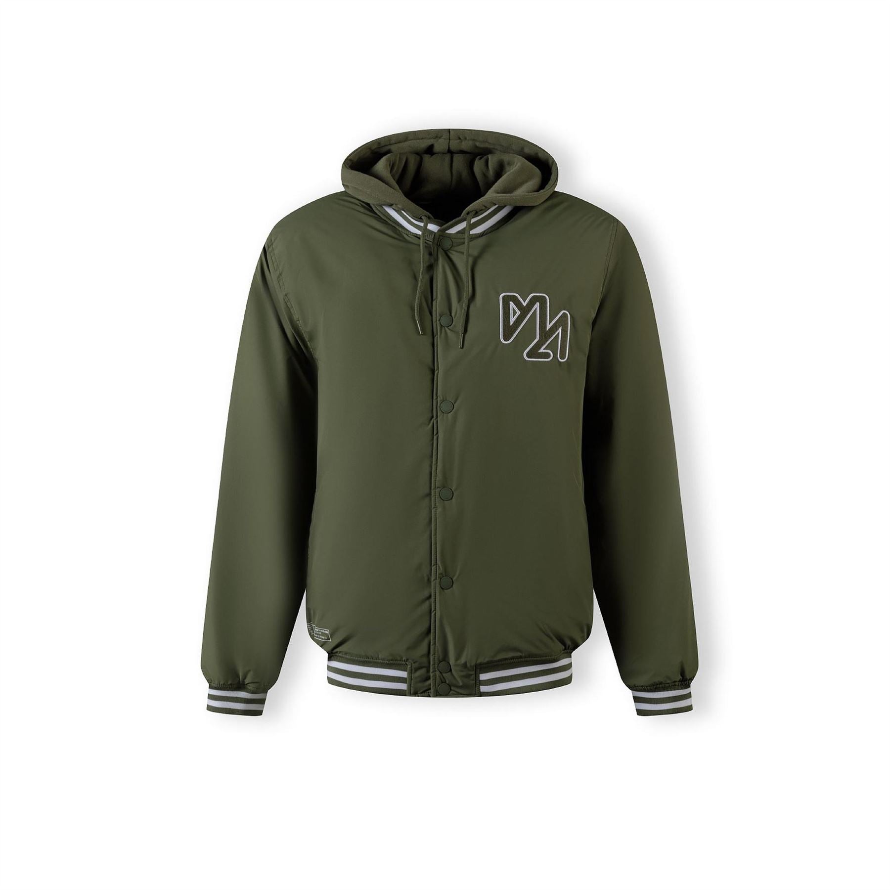 Minoti Baseball Style Jacket Detachable Hood Khaki