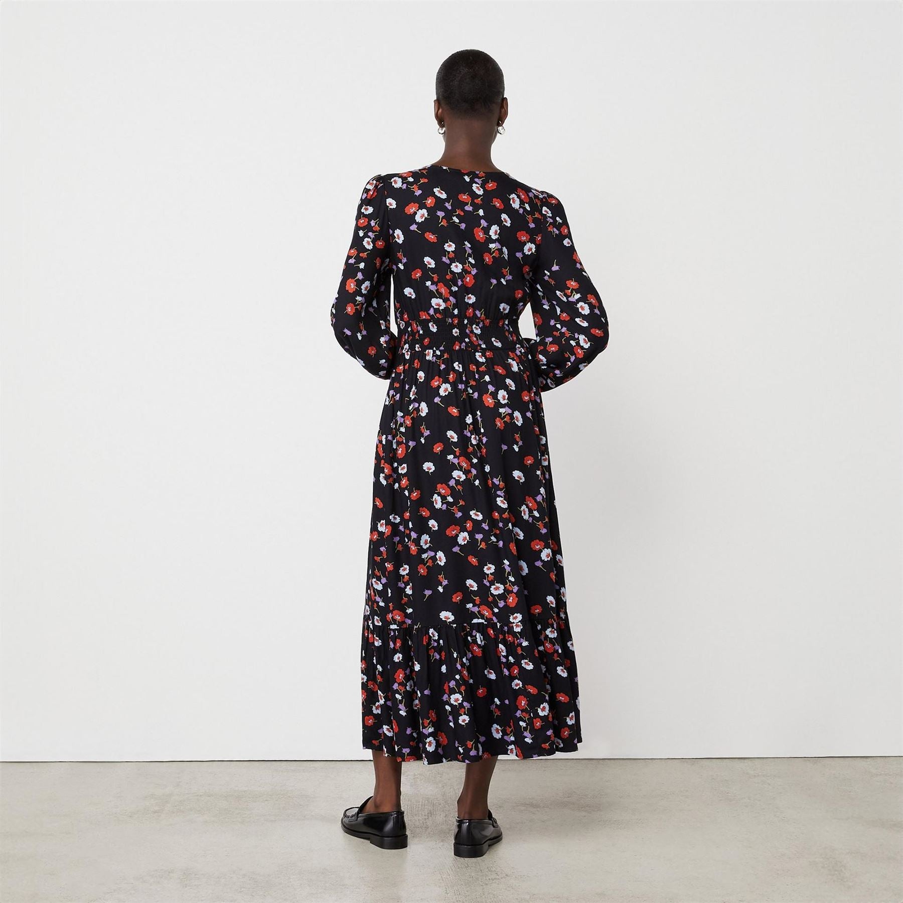 Finery Erina V-Neck Midi A-Line Dress