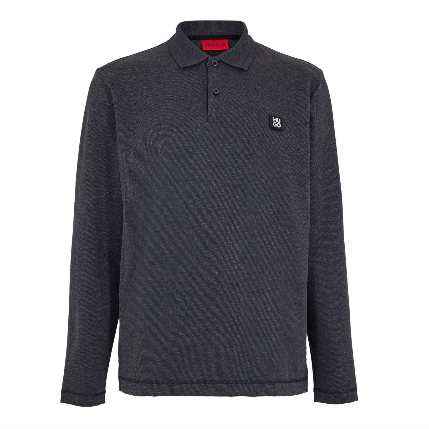 Hugo Dinote Red Long Sleeve Polo Shirt