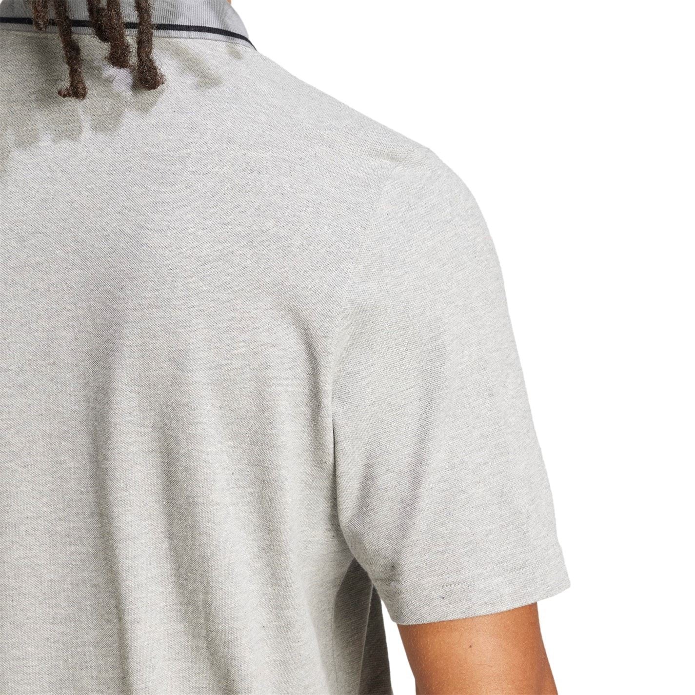 adidas Mens Essentials Cotton 3 Stripes Polo Shirt