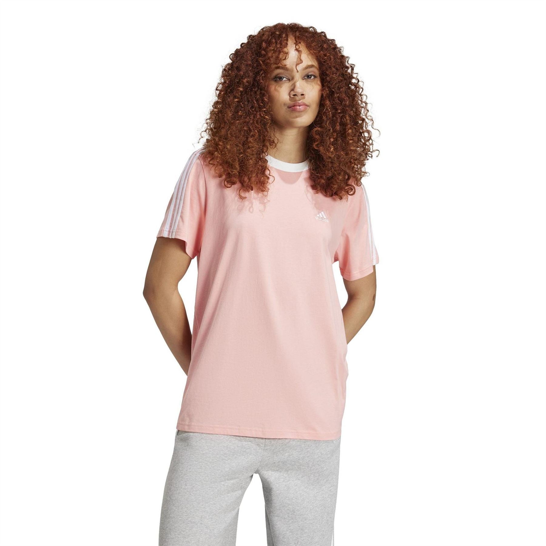 adidas Womens Essentials 3 Stripe T-Shirt