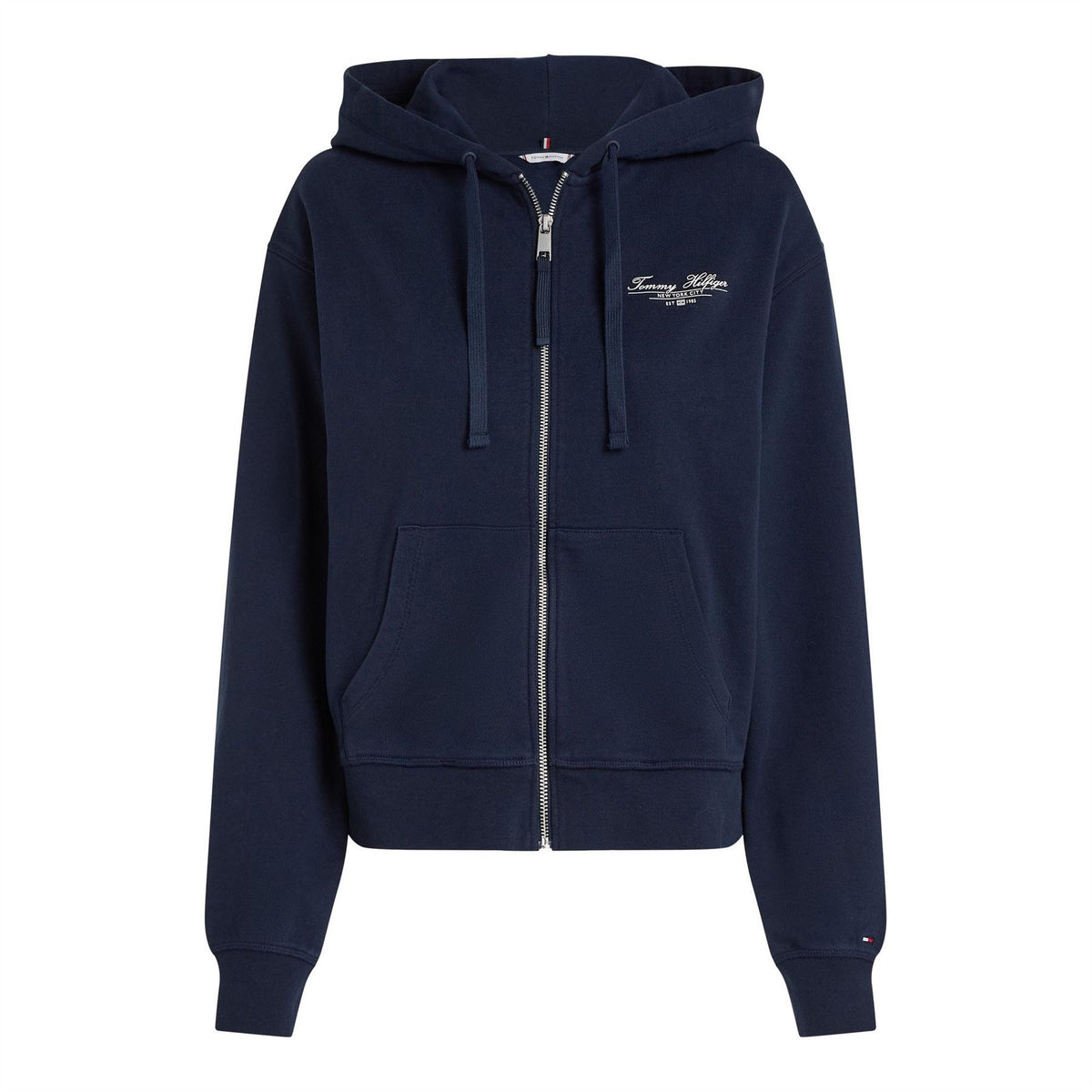 Tommy Hilfiger Script Hooded Ribbed Cuff Sweat Jacket