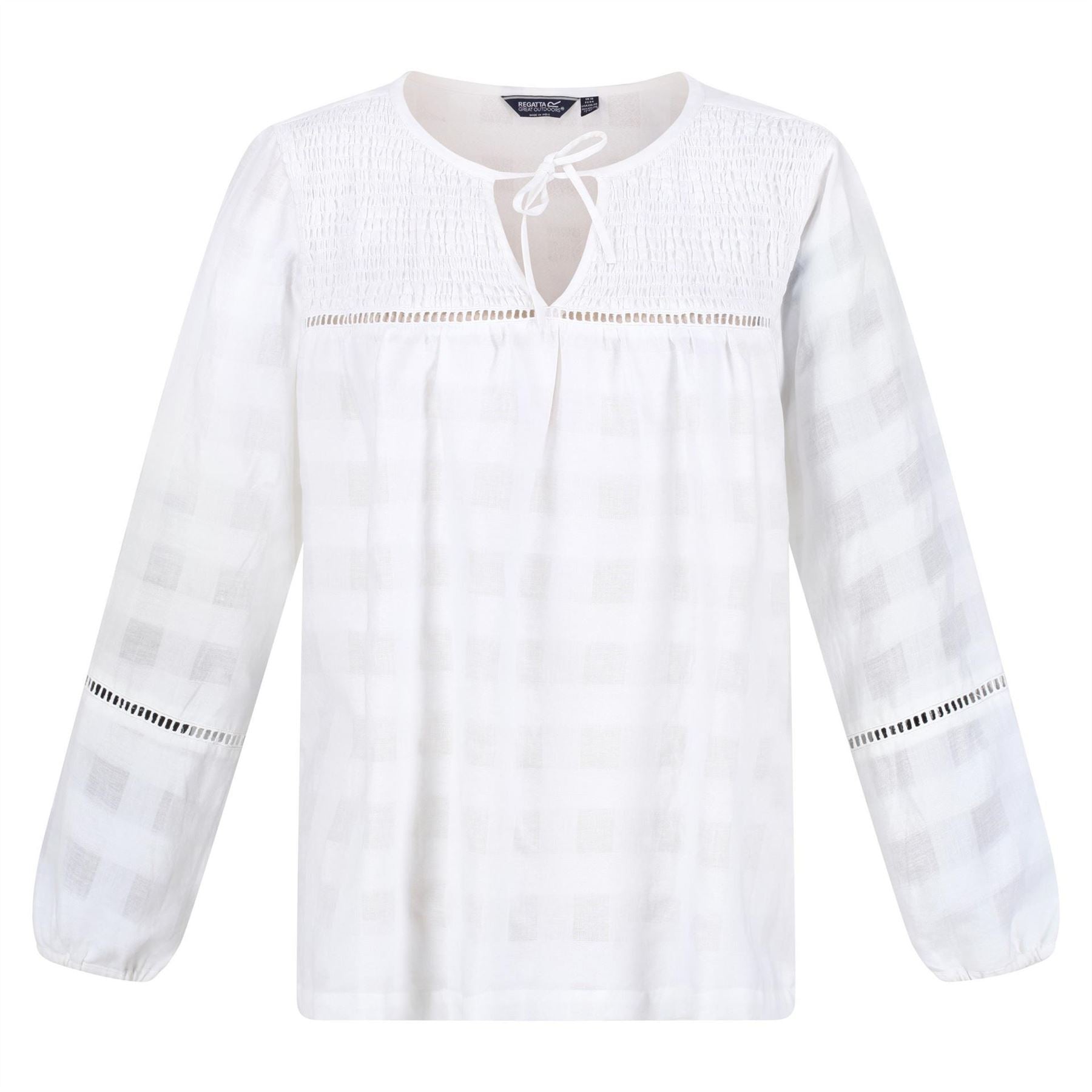 Regatta Calluna Keyhole Neck Long Sleeve Peasant Blouse