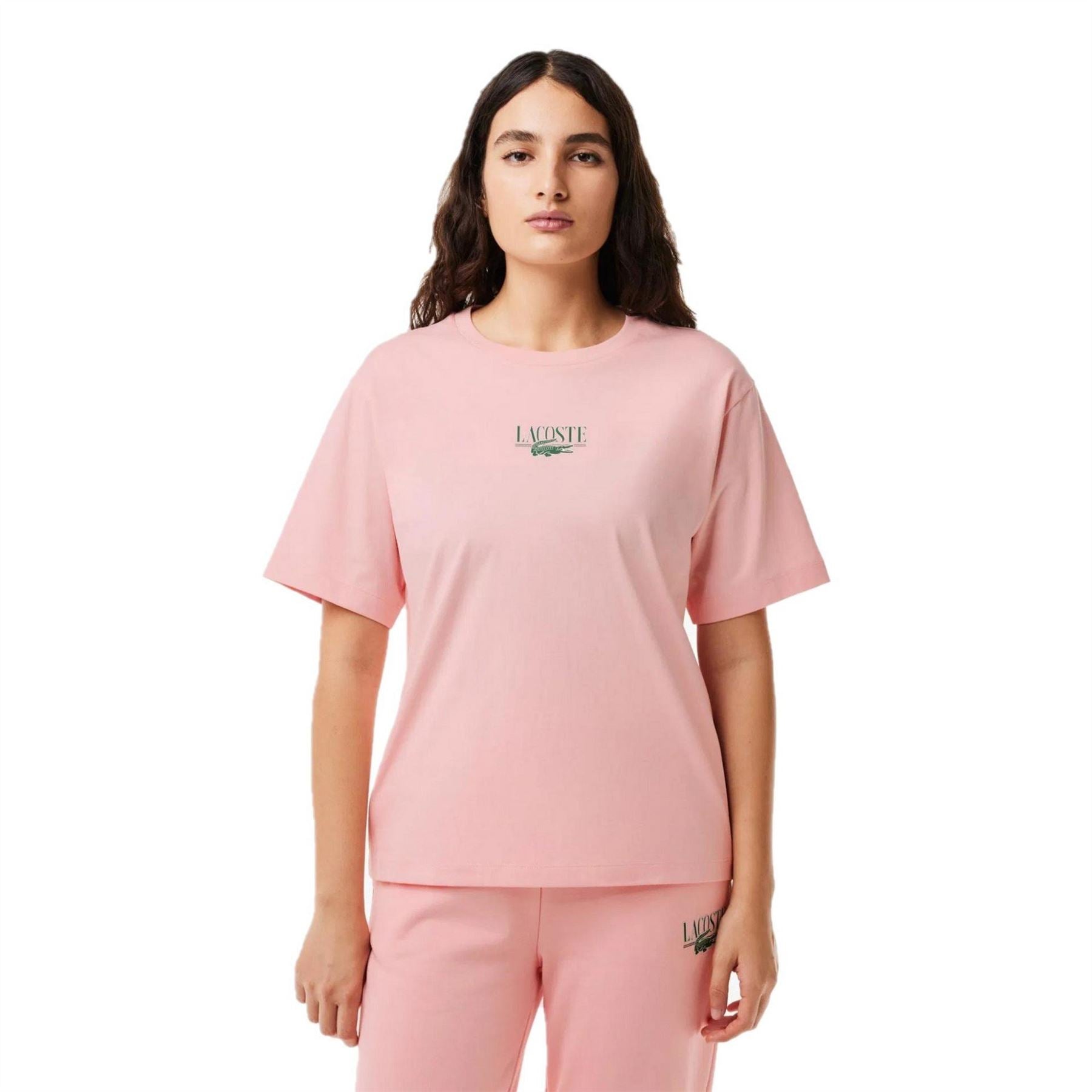 Lacoste Lettering Crew Neck Regular Fit T-Shirt