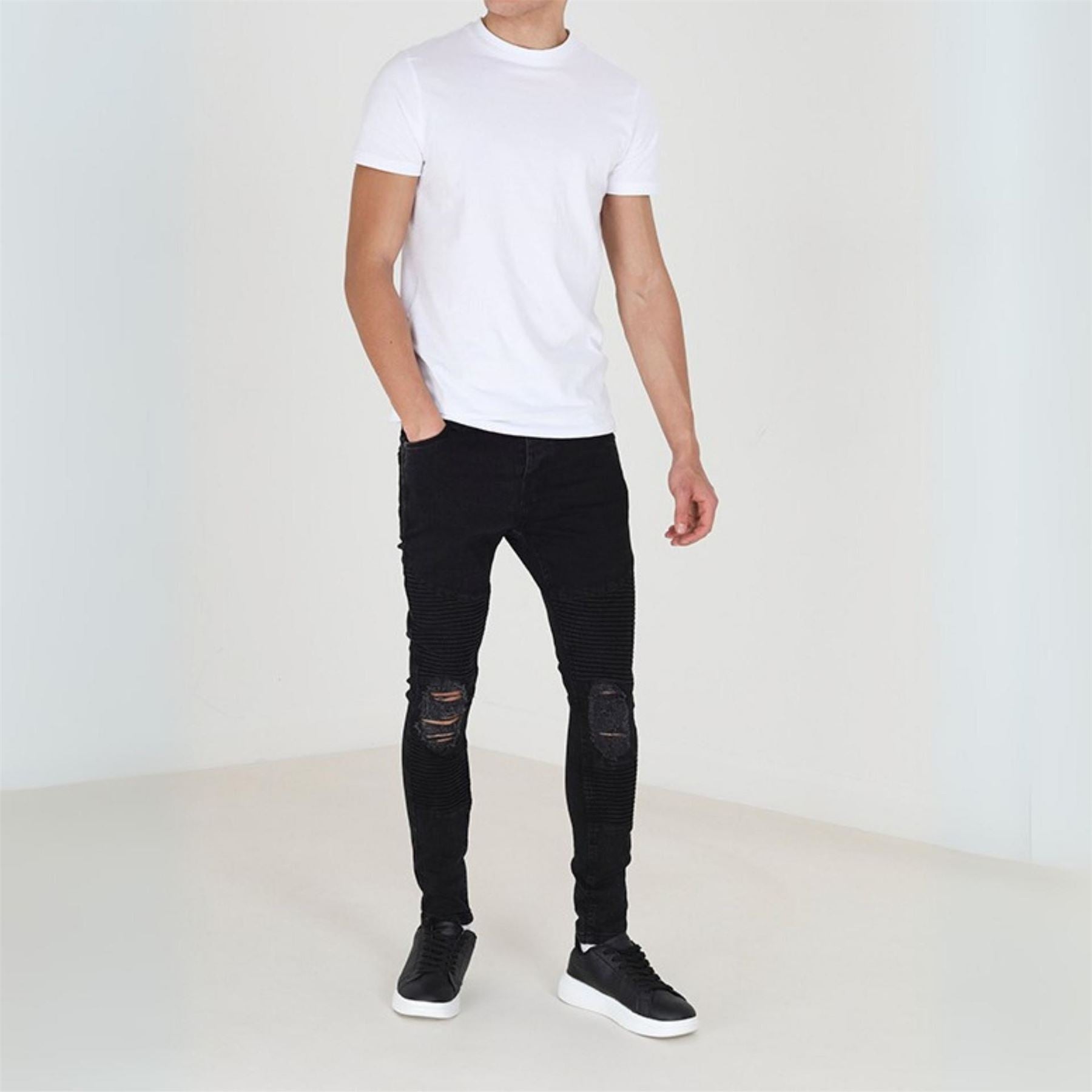 Brave Soul Wash Biker Jeans