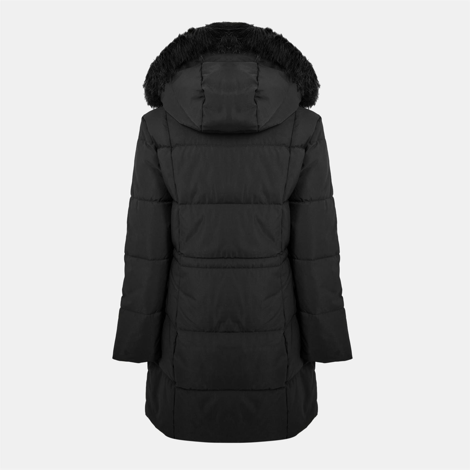 DKNY Medium Fur Hood Puffer Jacket