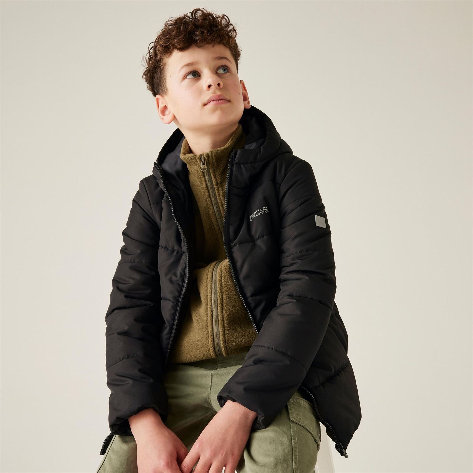 Regatta Kids Halkner Thermoguard Reflective Long Sleeve Insulated Puffer Jacket