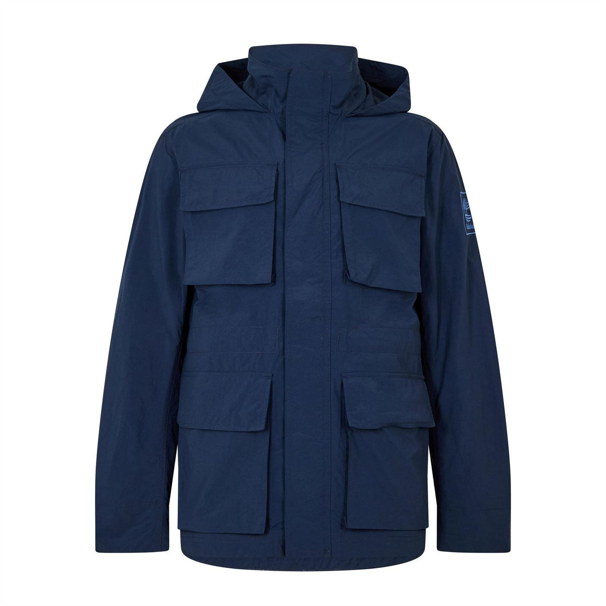 Timberland Abington Solid Patterned Hooded Snap Button Field Jacket