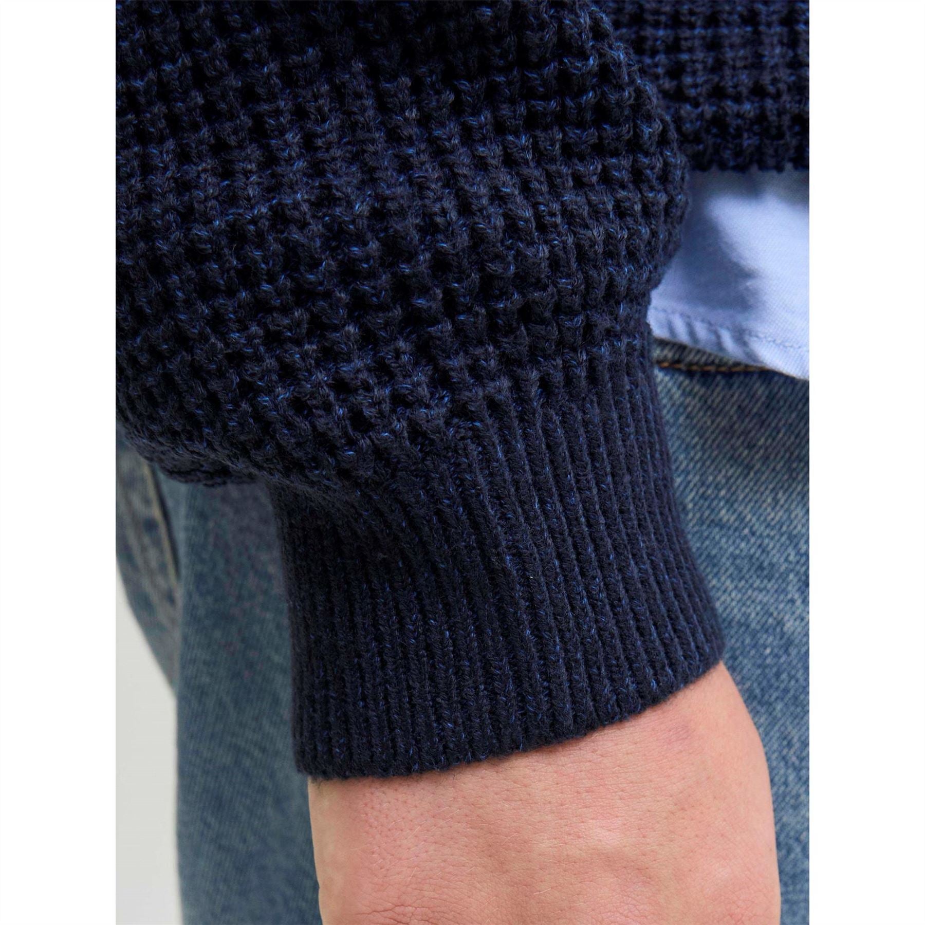 Jack and Jones Crew Neck Ribbed Collar Long Sleeve Sweater