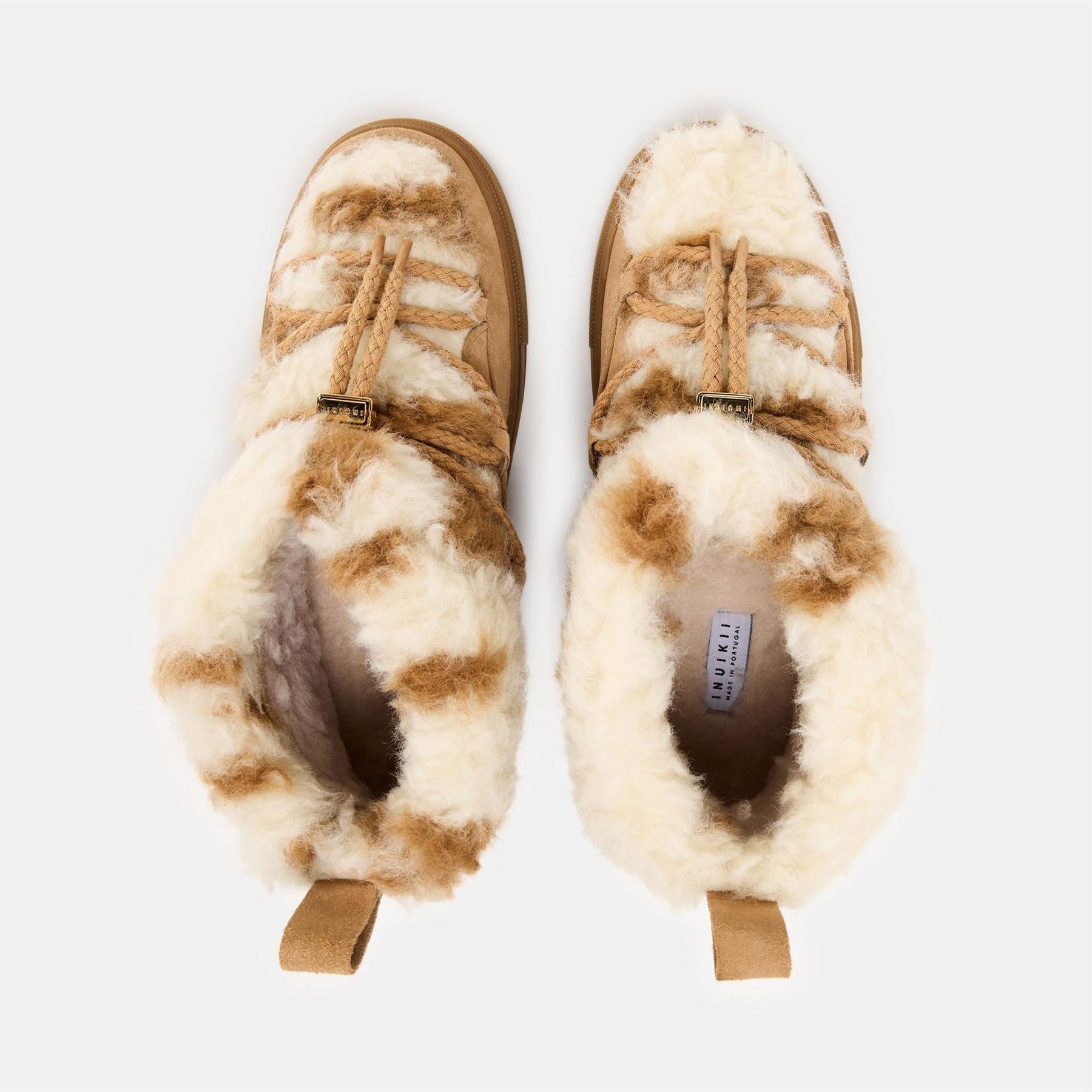 Inuikii Teddy Low Snug Boots Lace Up Flats