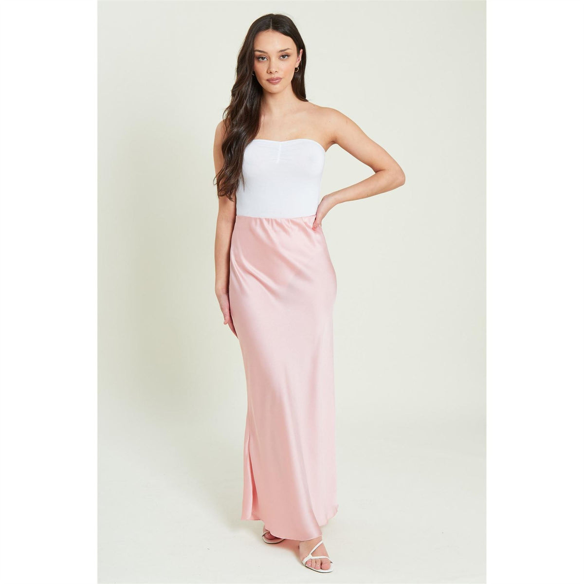 Be You Satin Midi Trumpet Skirt