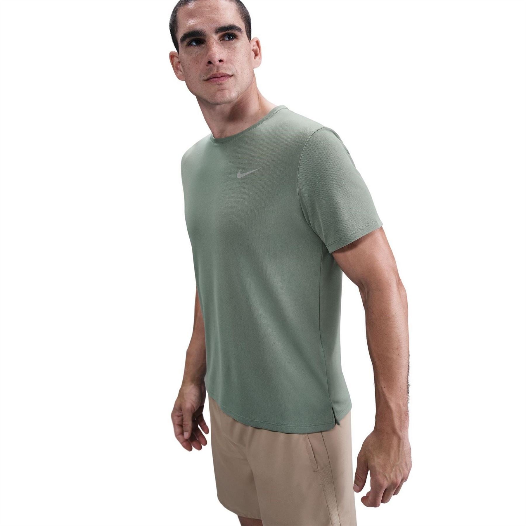 Nike Mens Dri Fit Uv Short Sleeve Running Top