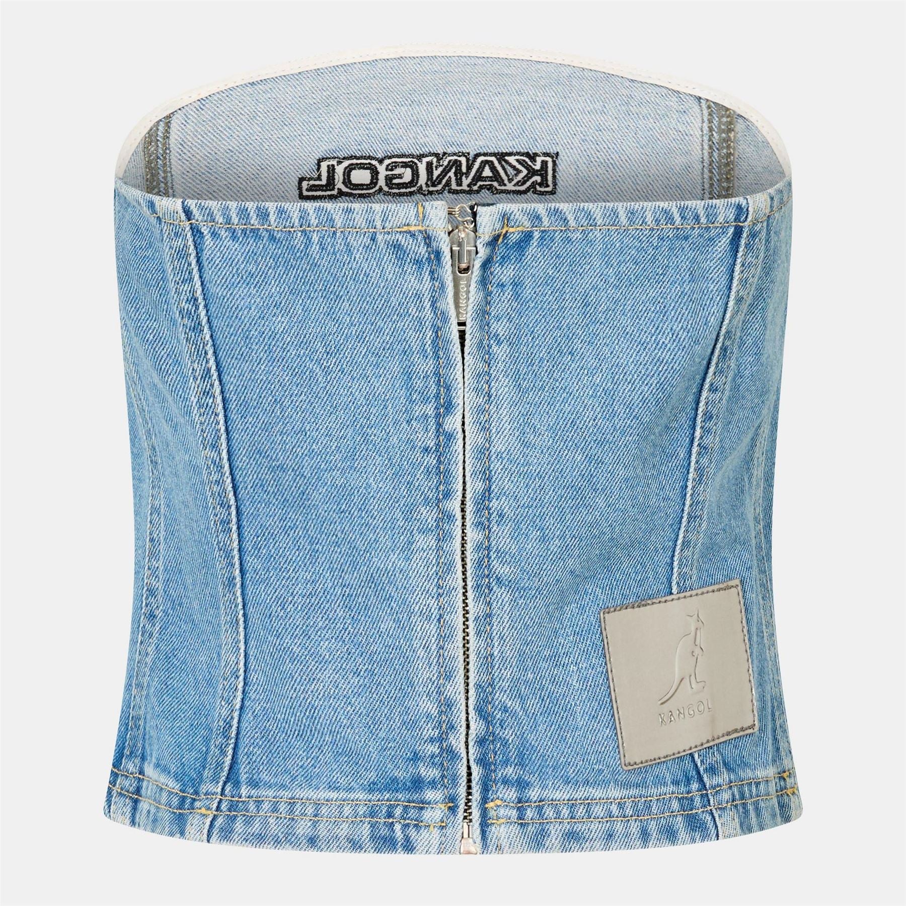 Kangol Denim Bandeau Top