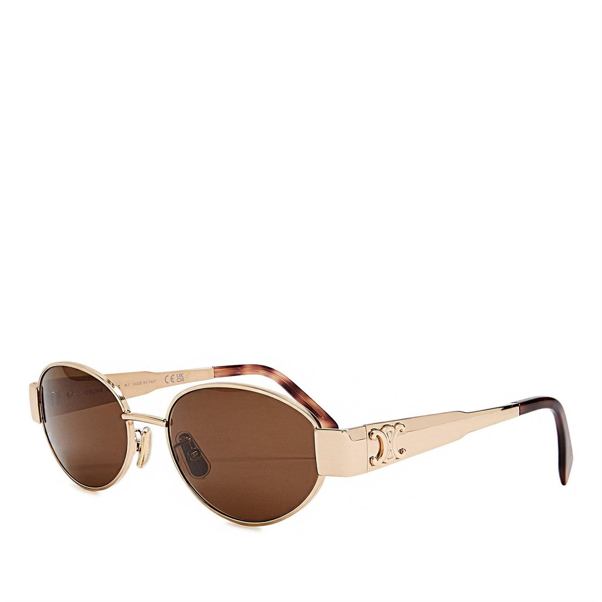 Celine F Triomphe Round Metal