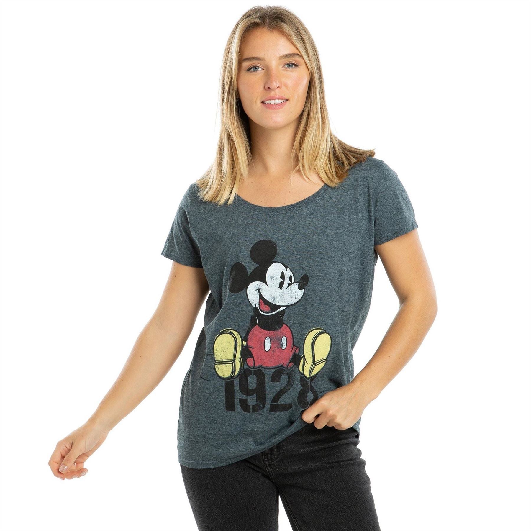 Disney Mickey Mouse Graphic Rolled Cuff T-Shirt